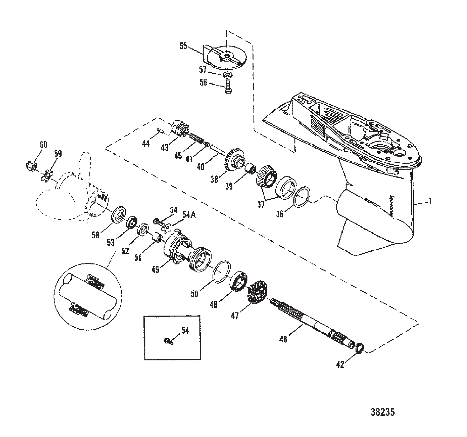 齿轮箱(螺旋桨轴) GEAR HOUSING (PROPELLER SHAFT)