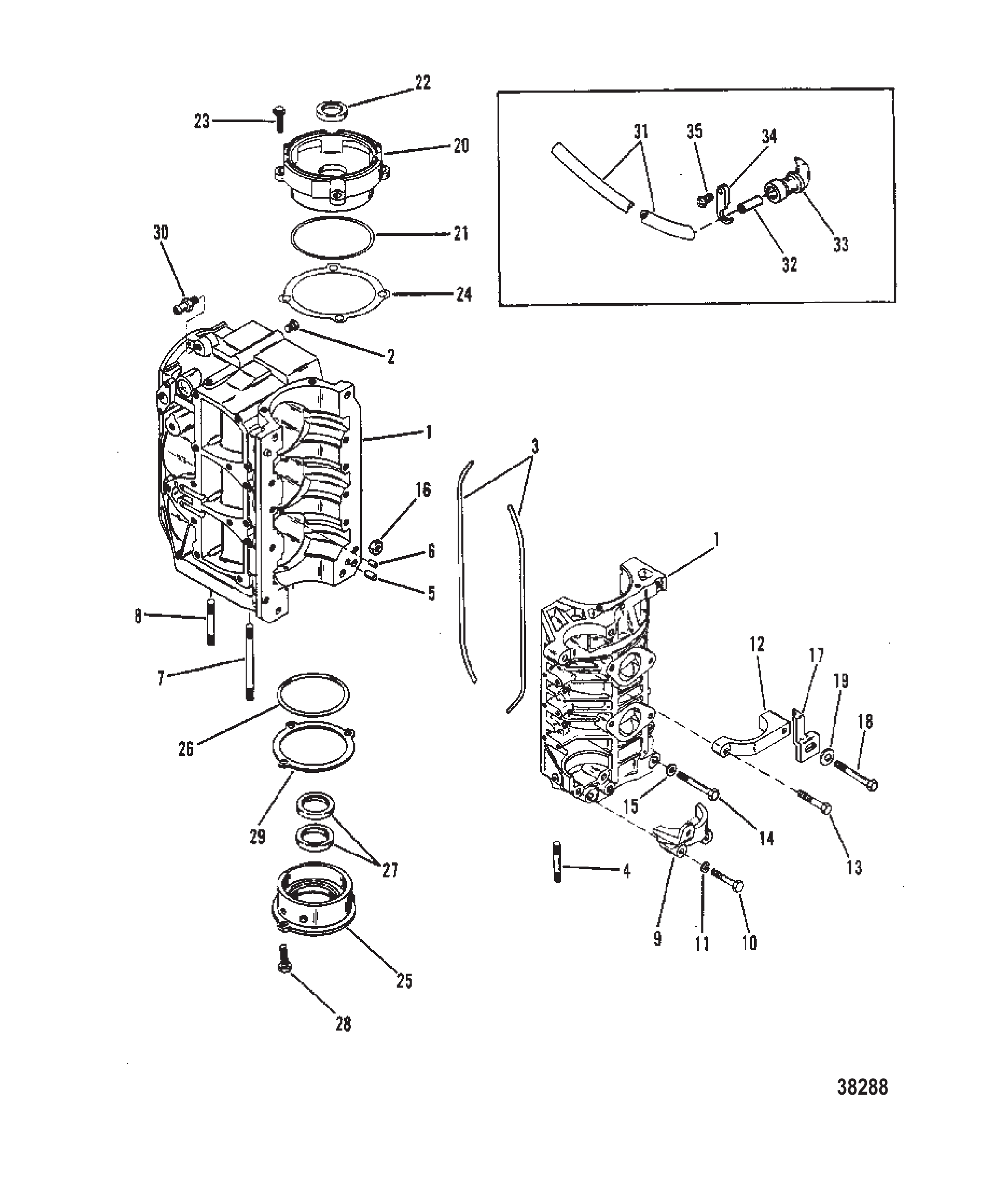 气缸体与曲轴箱总成 CYLINDER BLOCK AND CRANKCASE ASSEMBLY