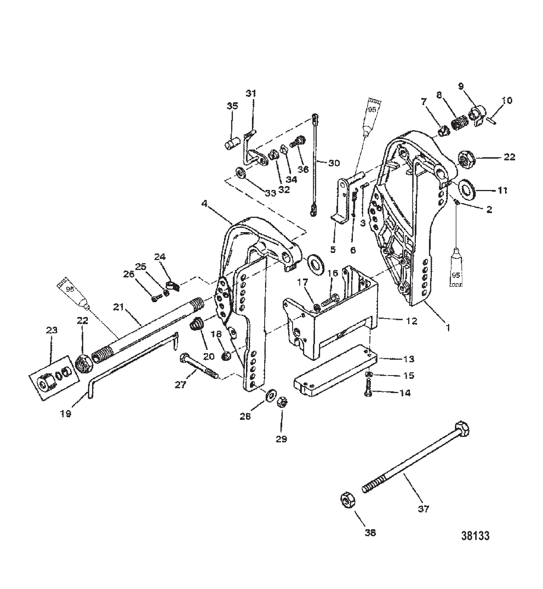 艉板支架(50/60) TRANSOM BRACKET (50/60)