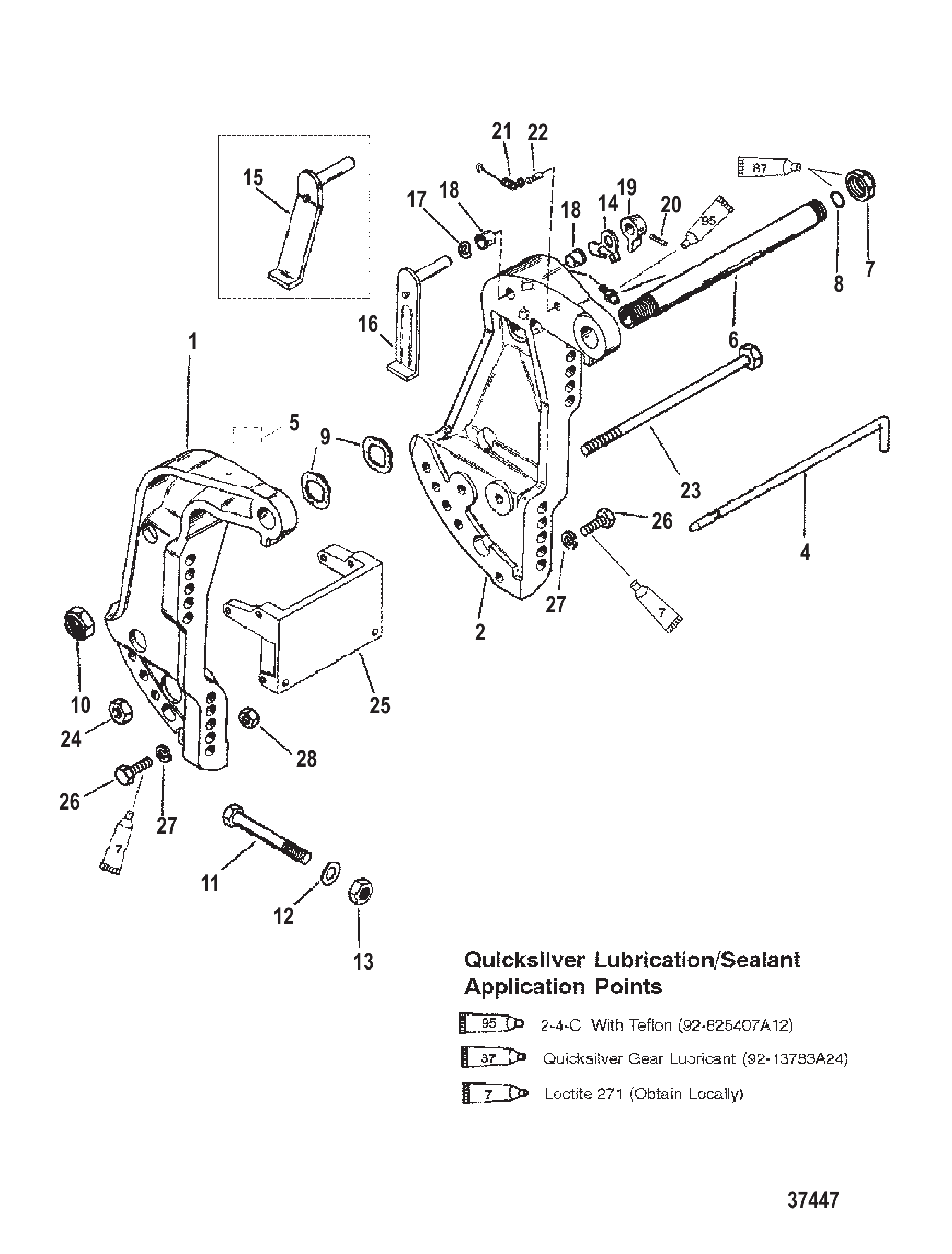 TRANSOM BRACKET (NON POWER TRIM &amp; POWER TRIM)