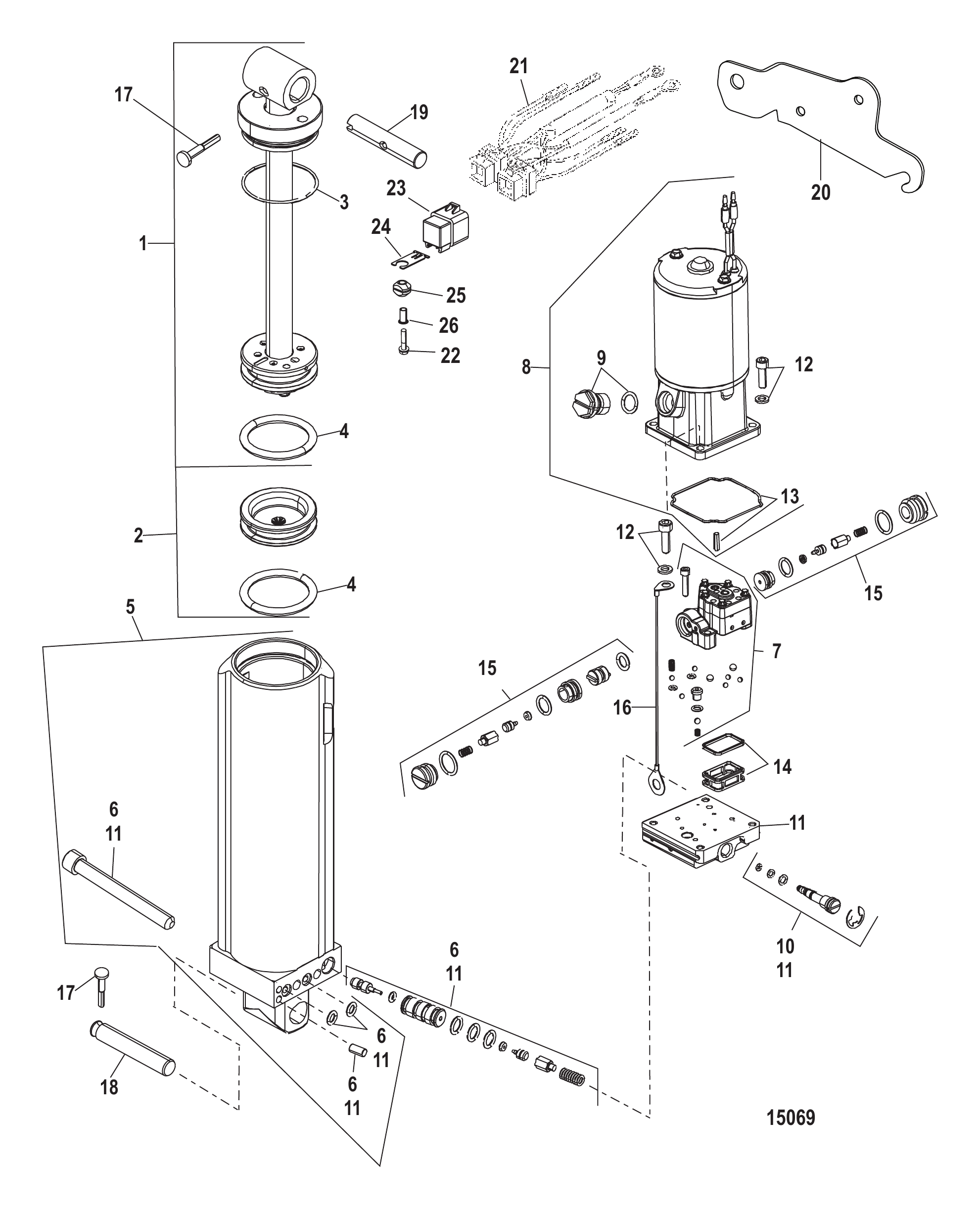 动力升降倾斜组件 Power Trim Components