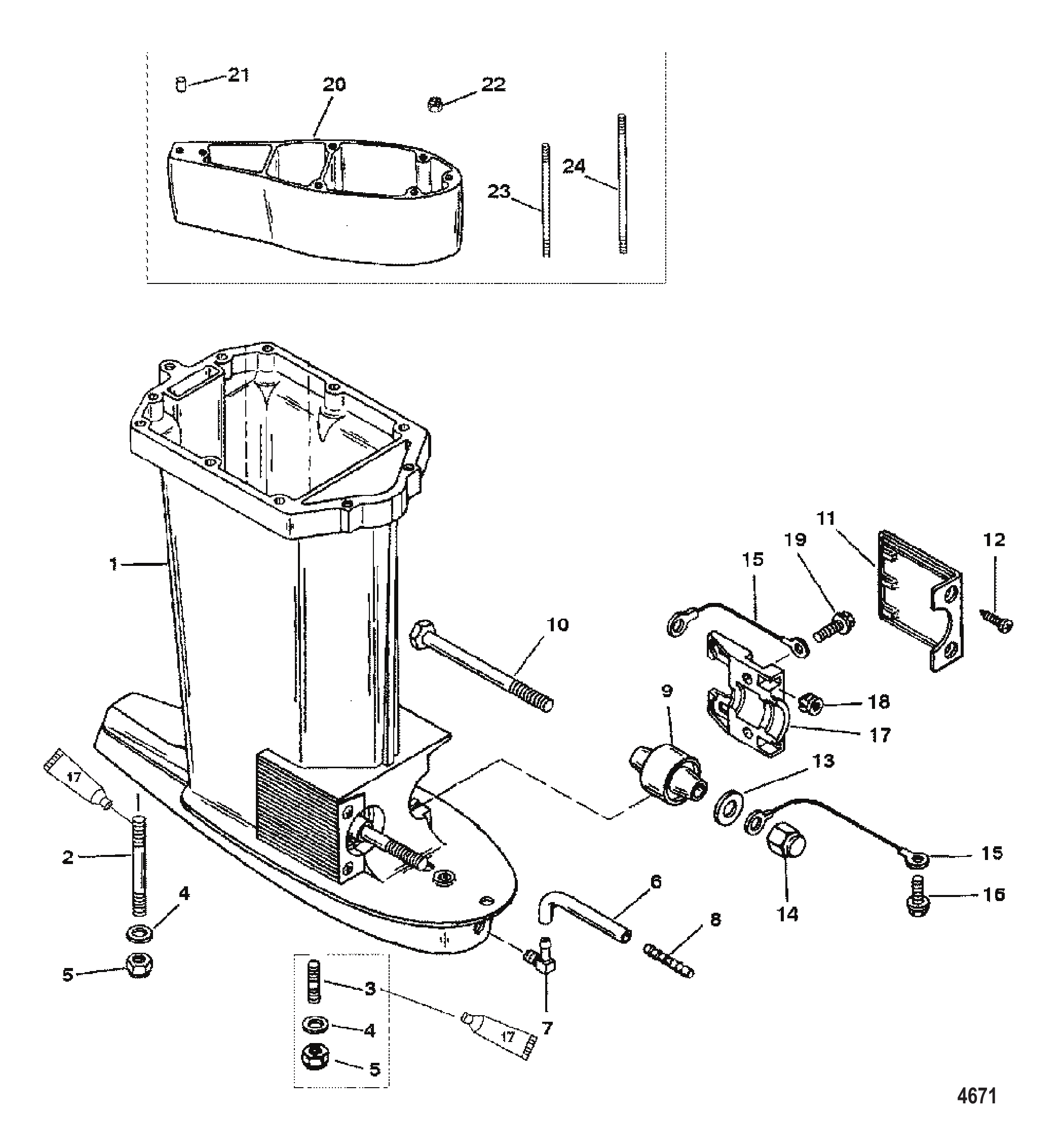 驱动轴壳体（美国0T800999/比利时0P267999及以下） Driveshaft Housing (USA-0T800999/BEL-0P267999 and Below)