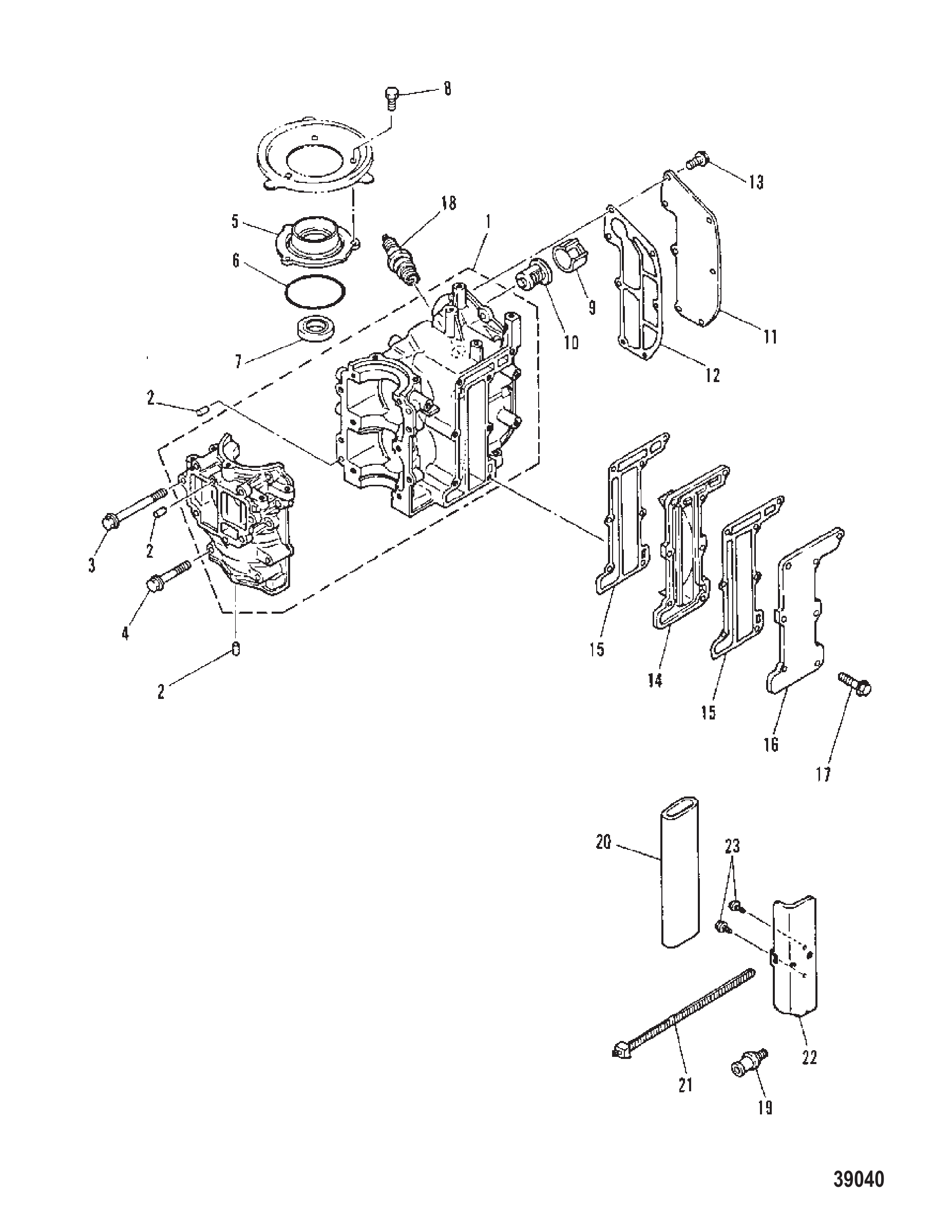 曲轴箱和气缸盖 CRANKCASE AND CYLINDER HEAD
