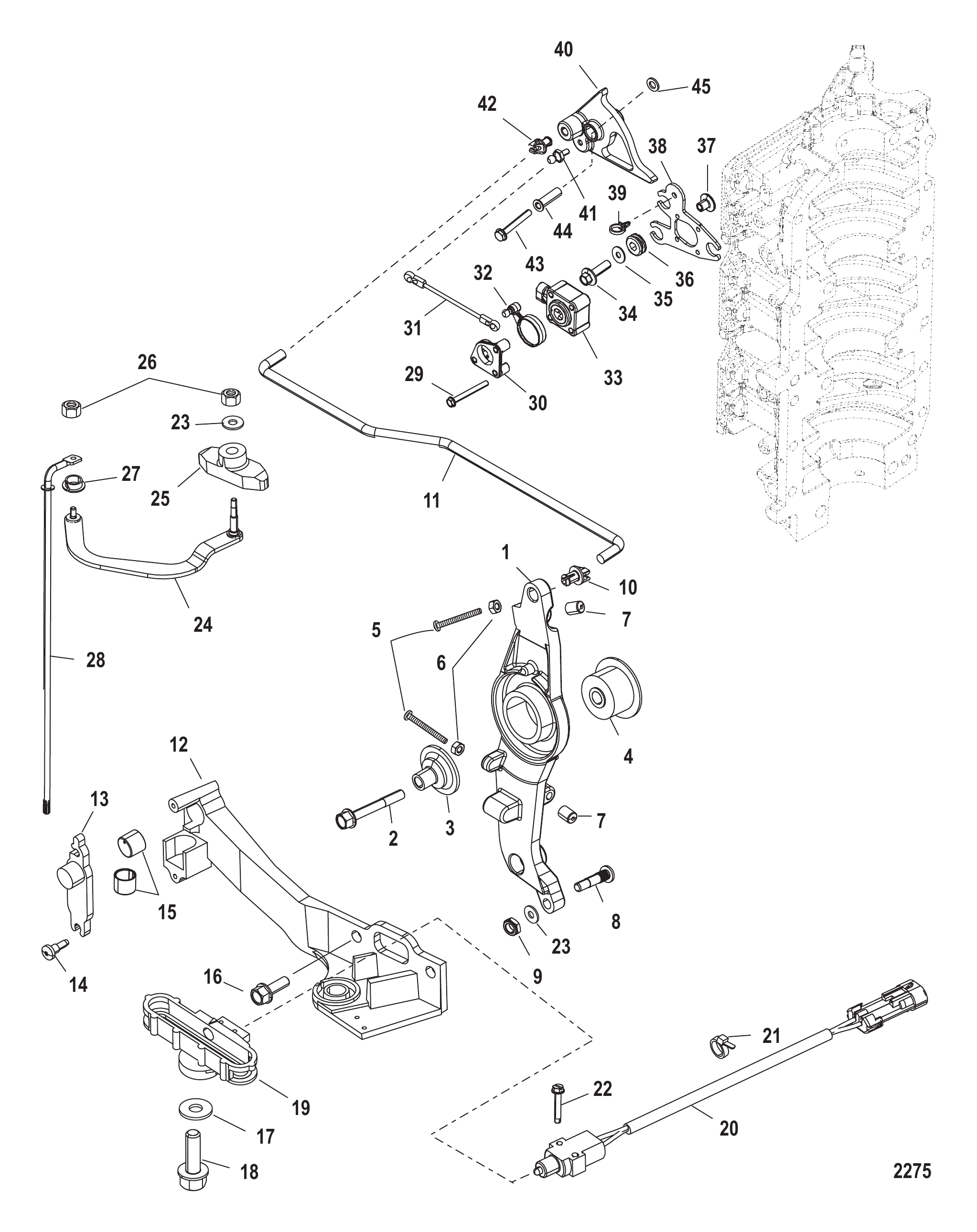 节气门联动装置 THROTTLE LINKAGE