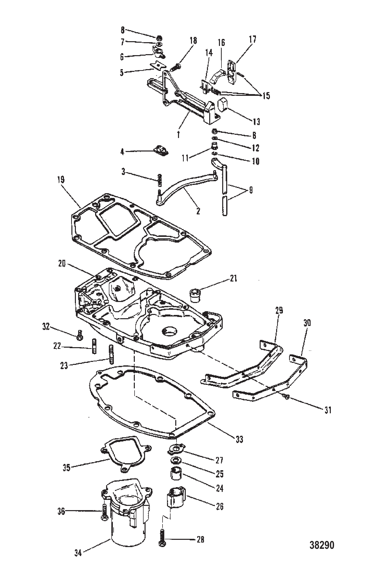 换挡连杆与排气板 SHIFT LINKAGE AND EXHAUST PLATE