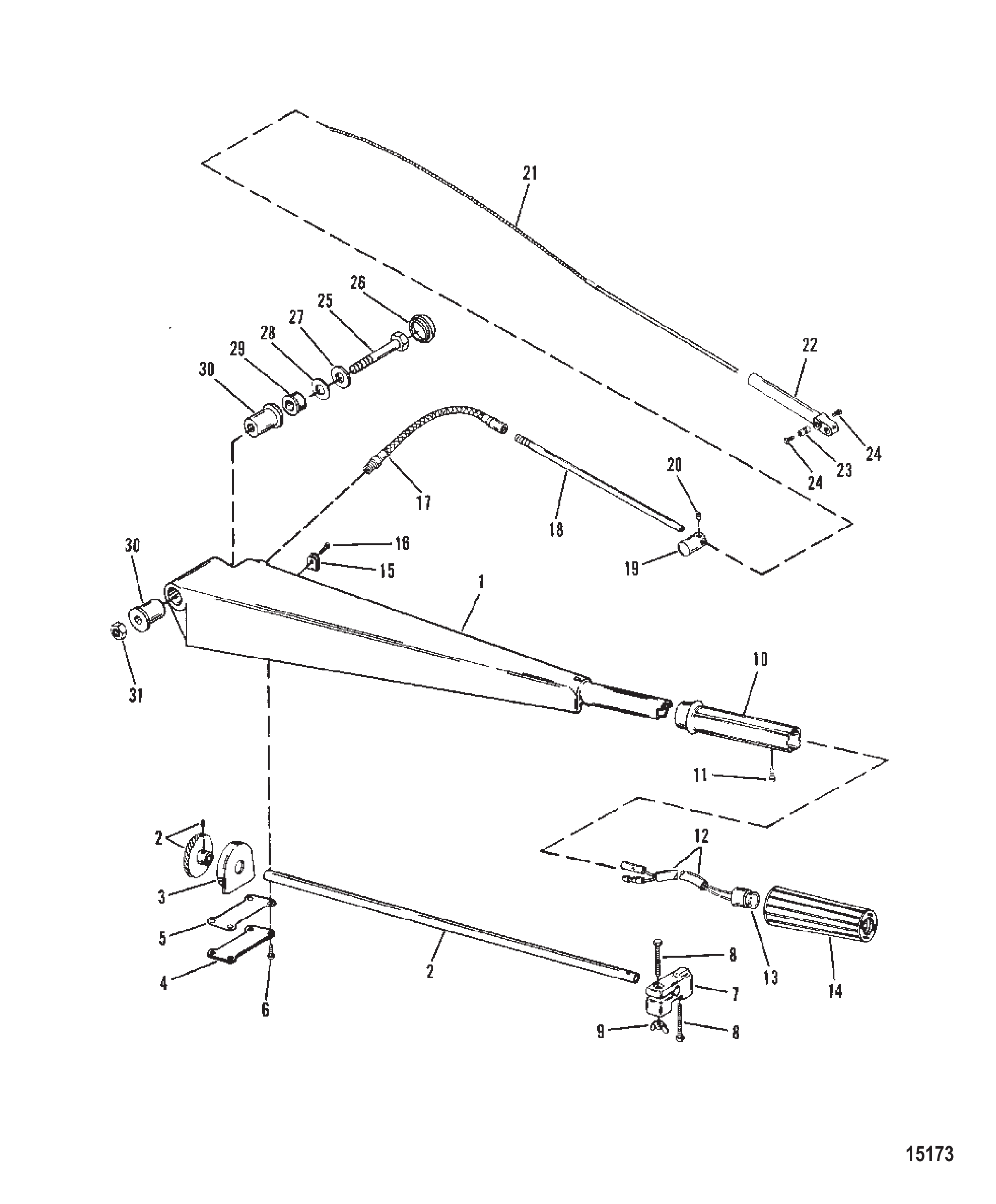 转向手柄组件(含转向臂) Steering Handle Components (With Steering Arm)