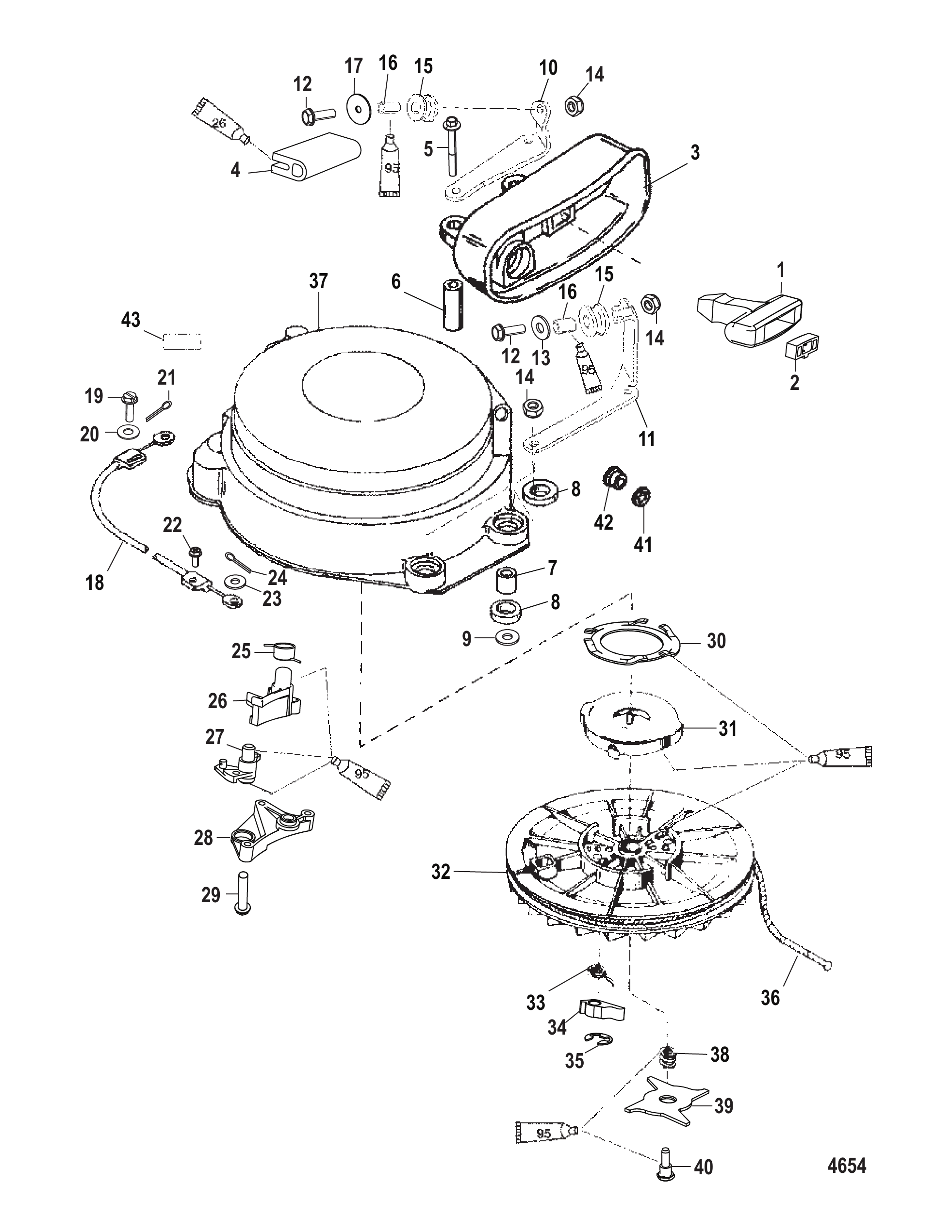 启动器总成(手动) Starter Assembly (Manual)