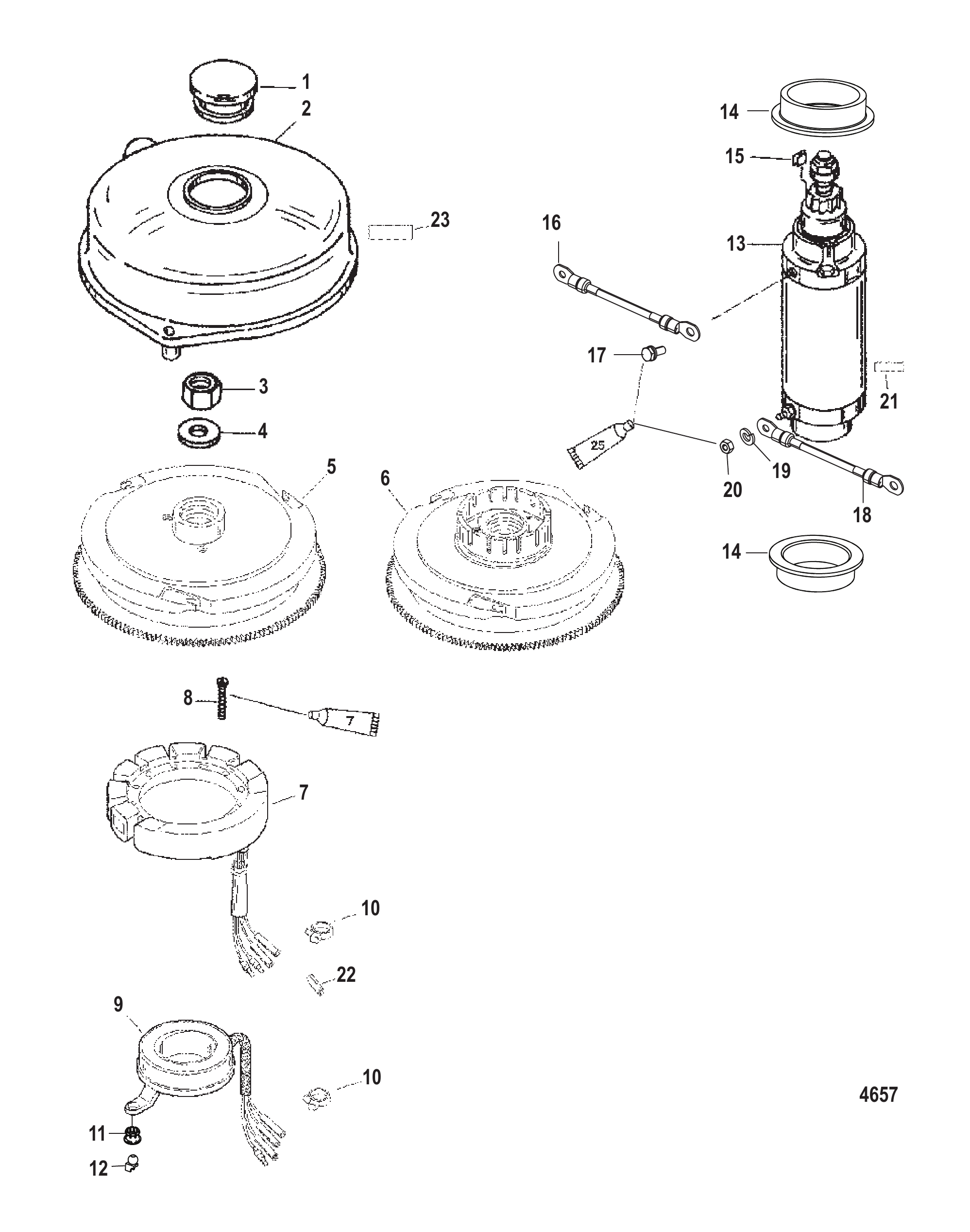 飞轮与启动电机 Flywheel and Starter Motor