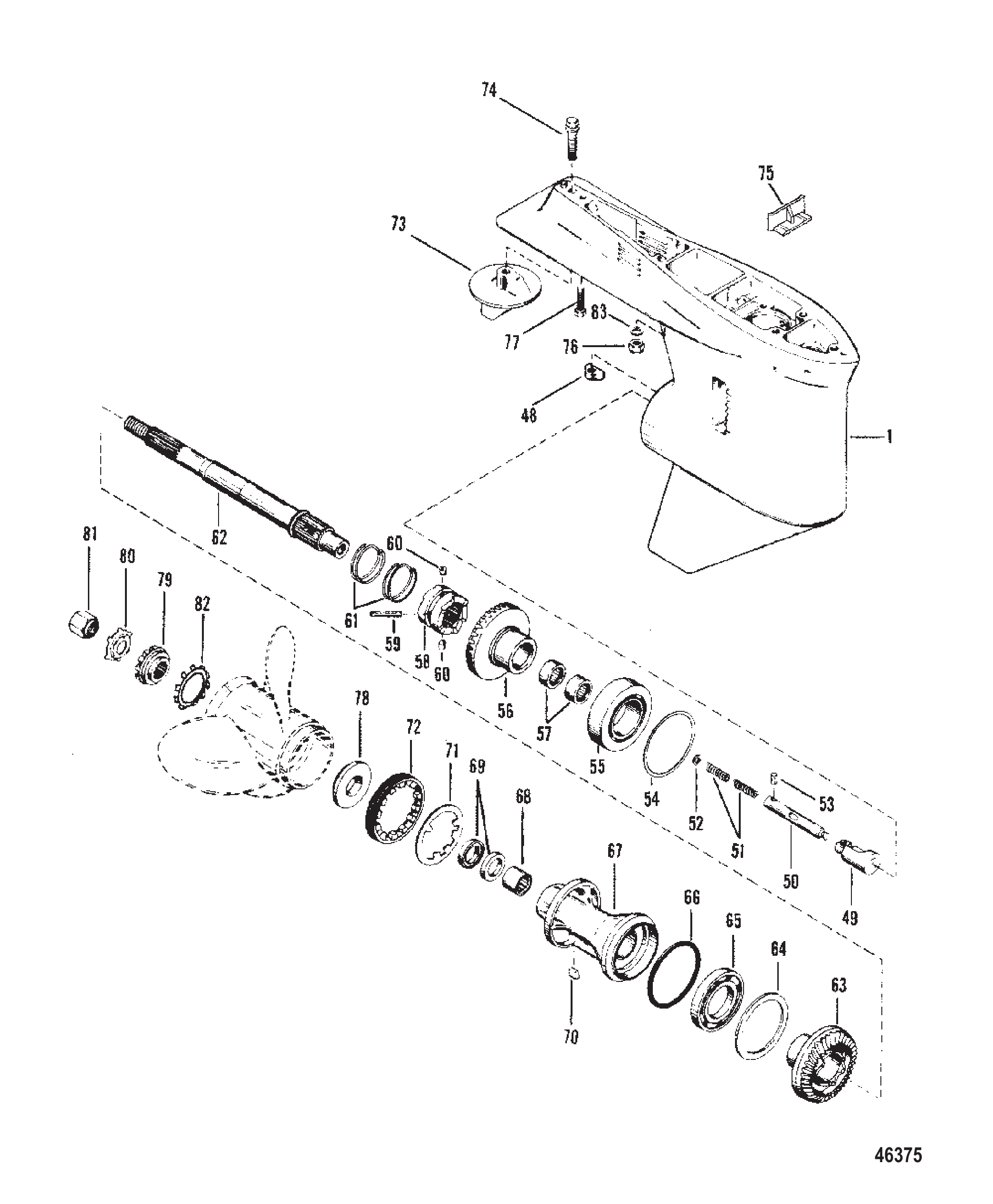 齿轮箱(螺旋桨轴) GEAR HOUSING (PROPELLER SHAFT)