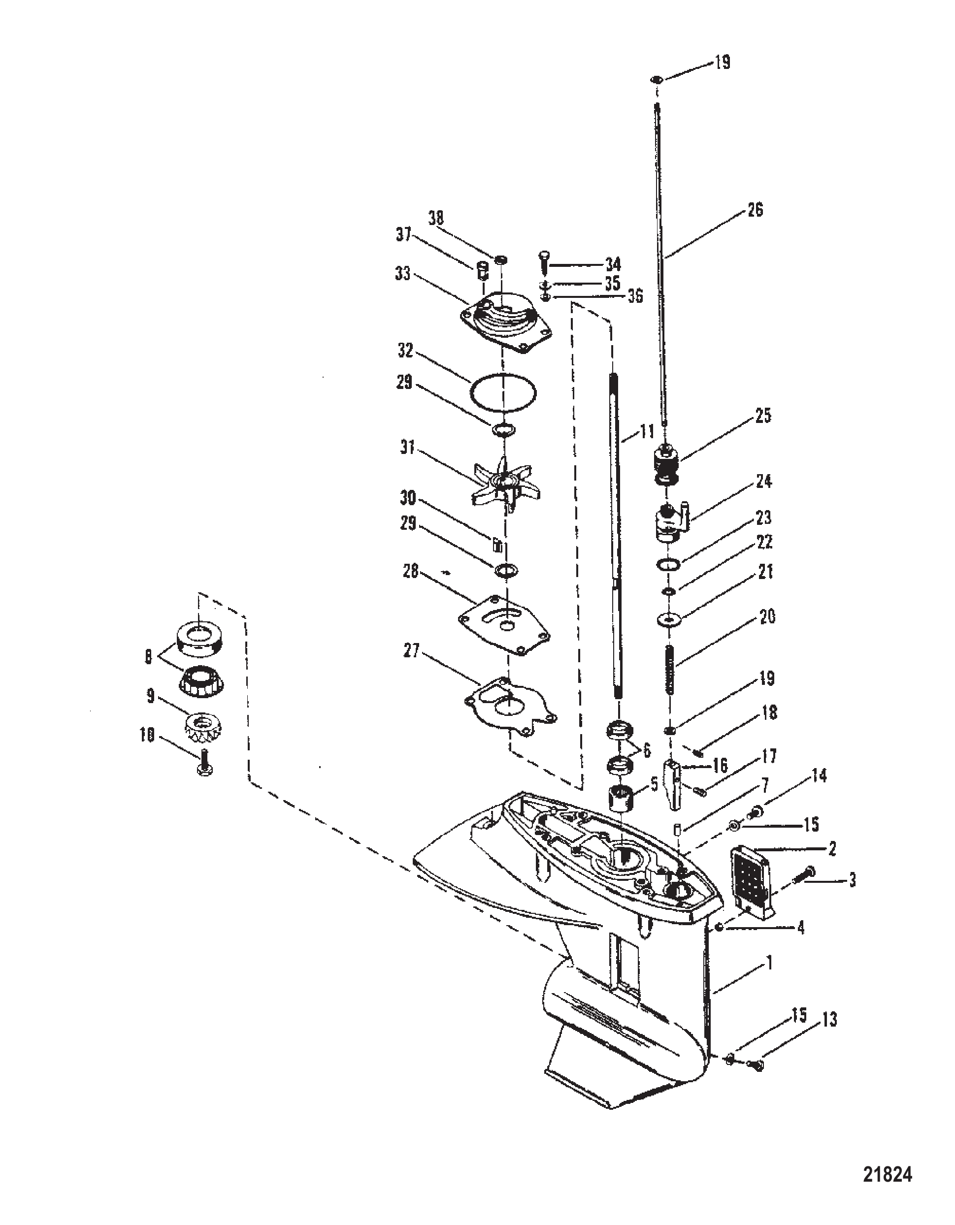 齿轮箱（驱动轴） GEAR HOUSING (DRIVESHAFT)