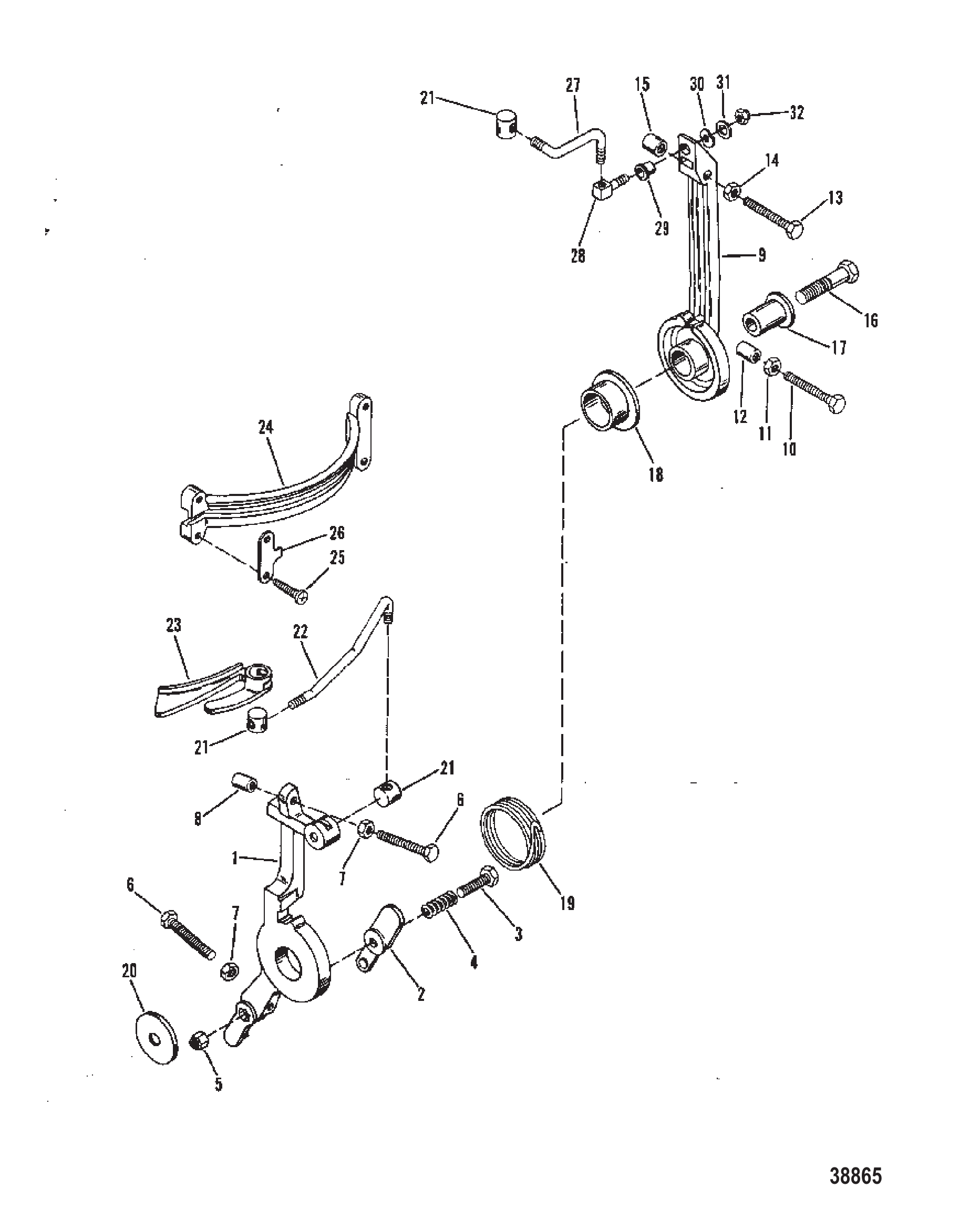 油门杆与点火提前杆 THROTTLE LEVER AND SPARK ADVANCE LEVER