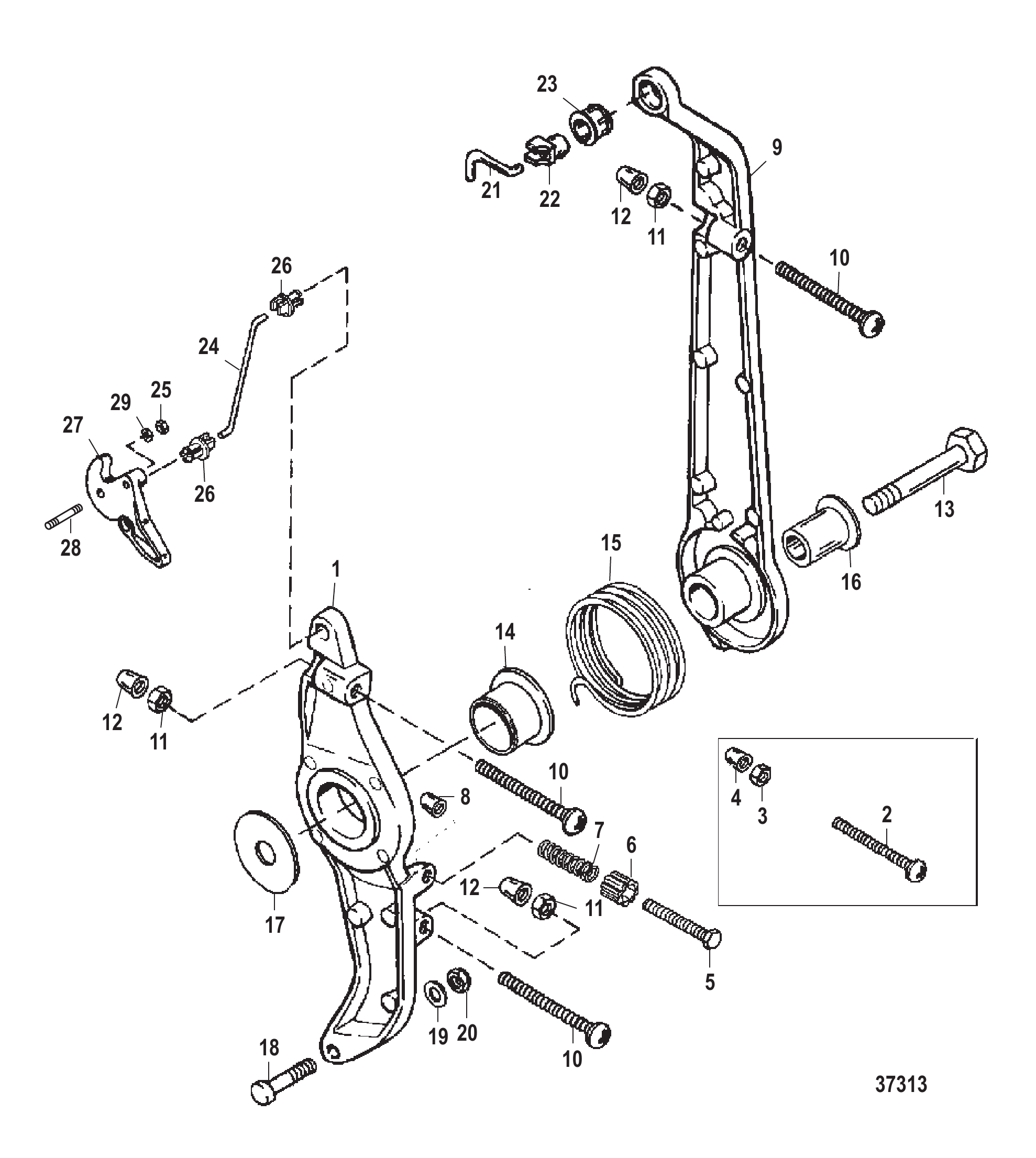 油门杆及联动装置 Throttle Lever and Linkage