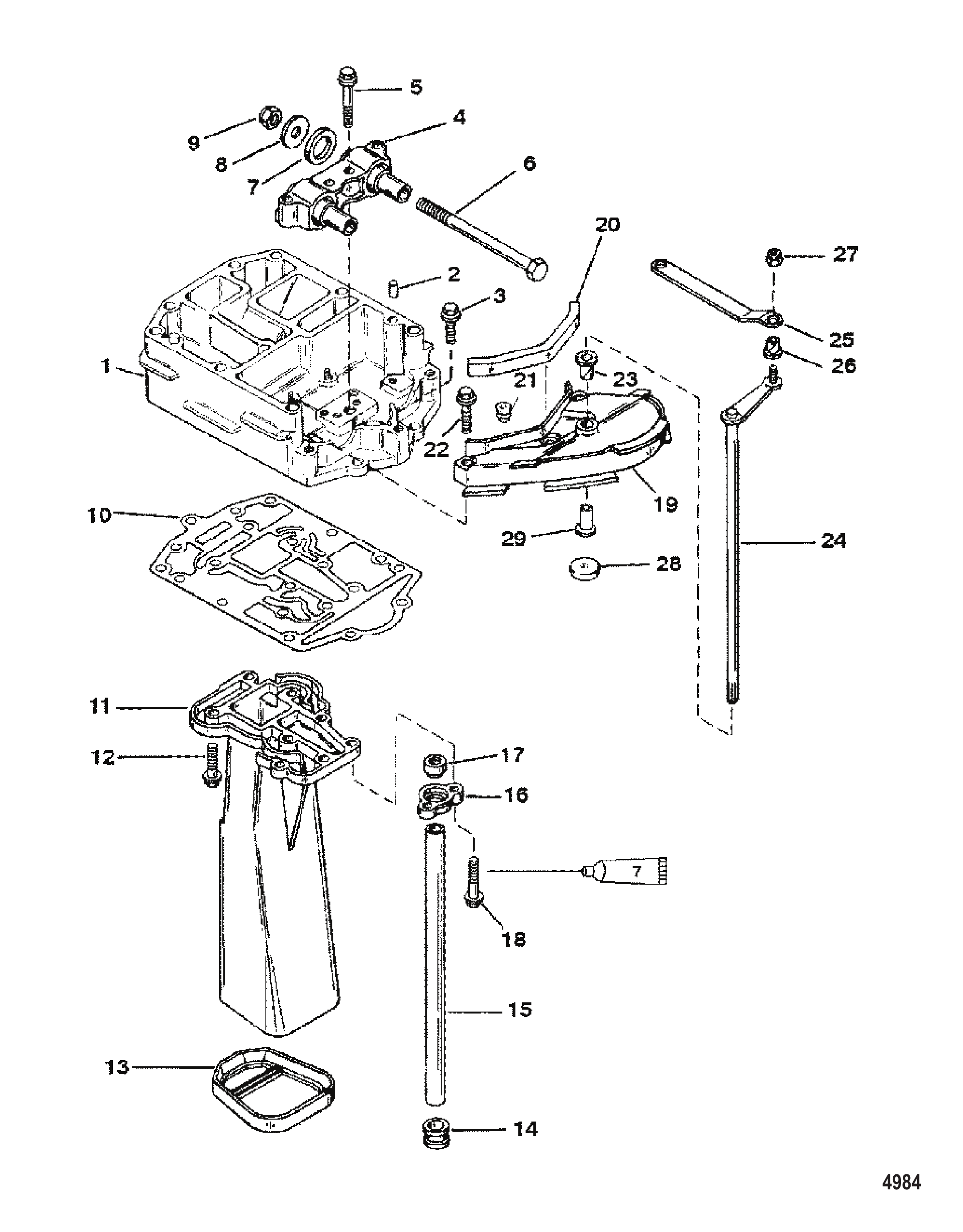 排气板（序列号 USA-0T800999/BEL-0P267999 及以下） Exhaust Plate (S/N USA-0T800999/BEL-0P267999 and Below)