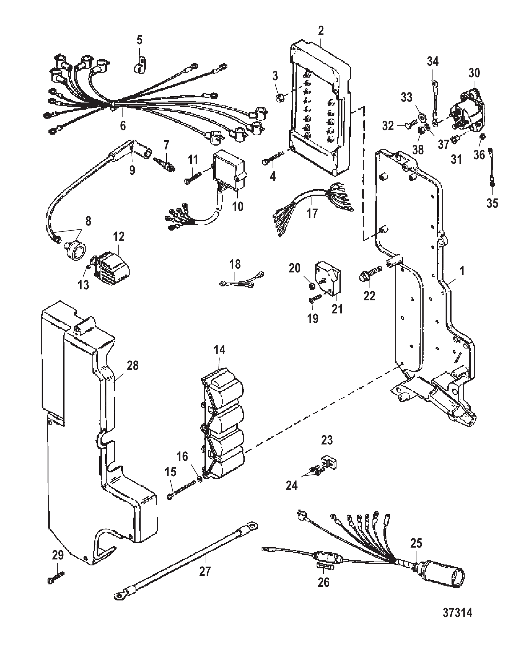 电气组件（USA-0G437999/BEL-9926999及以下） ELECTRICAL COMPONENTS USA-0G437999/BEL-9926999 AND BELOW