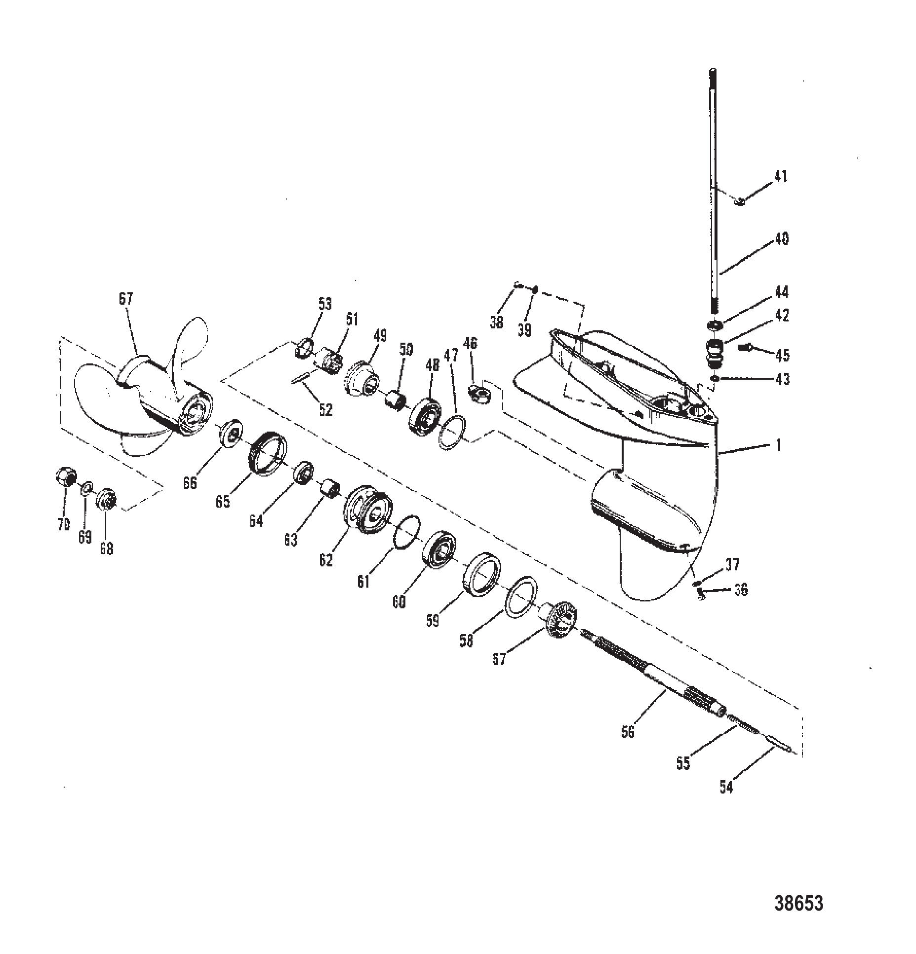 齿轮箱(螺旋桨轴) GEAR HOUSING (PROPELLER SHAFT)