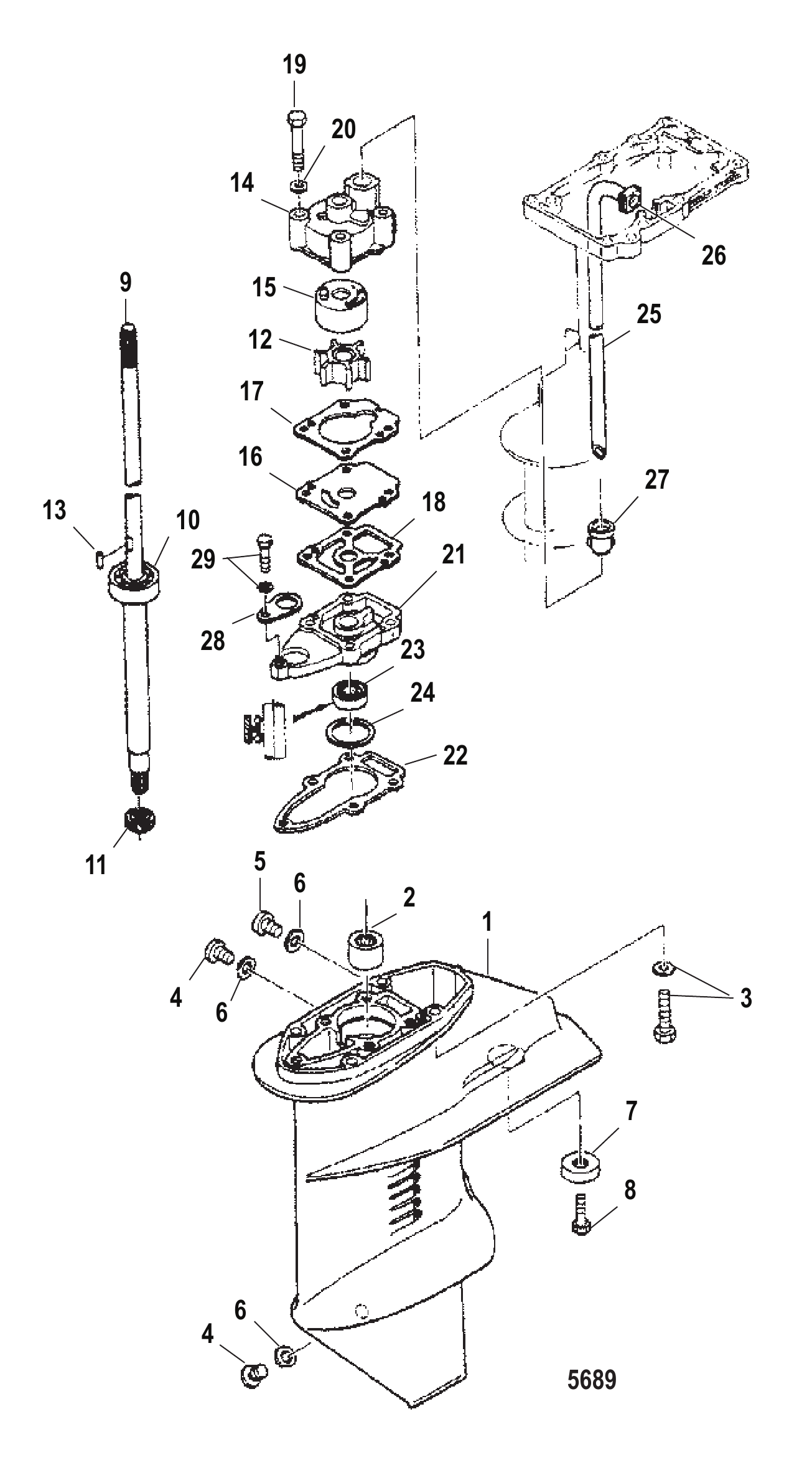 齿轮箱（驱动轴） Gear Housing (Driveshaft)