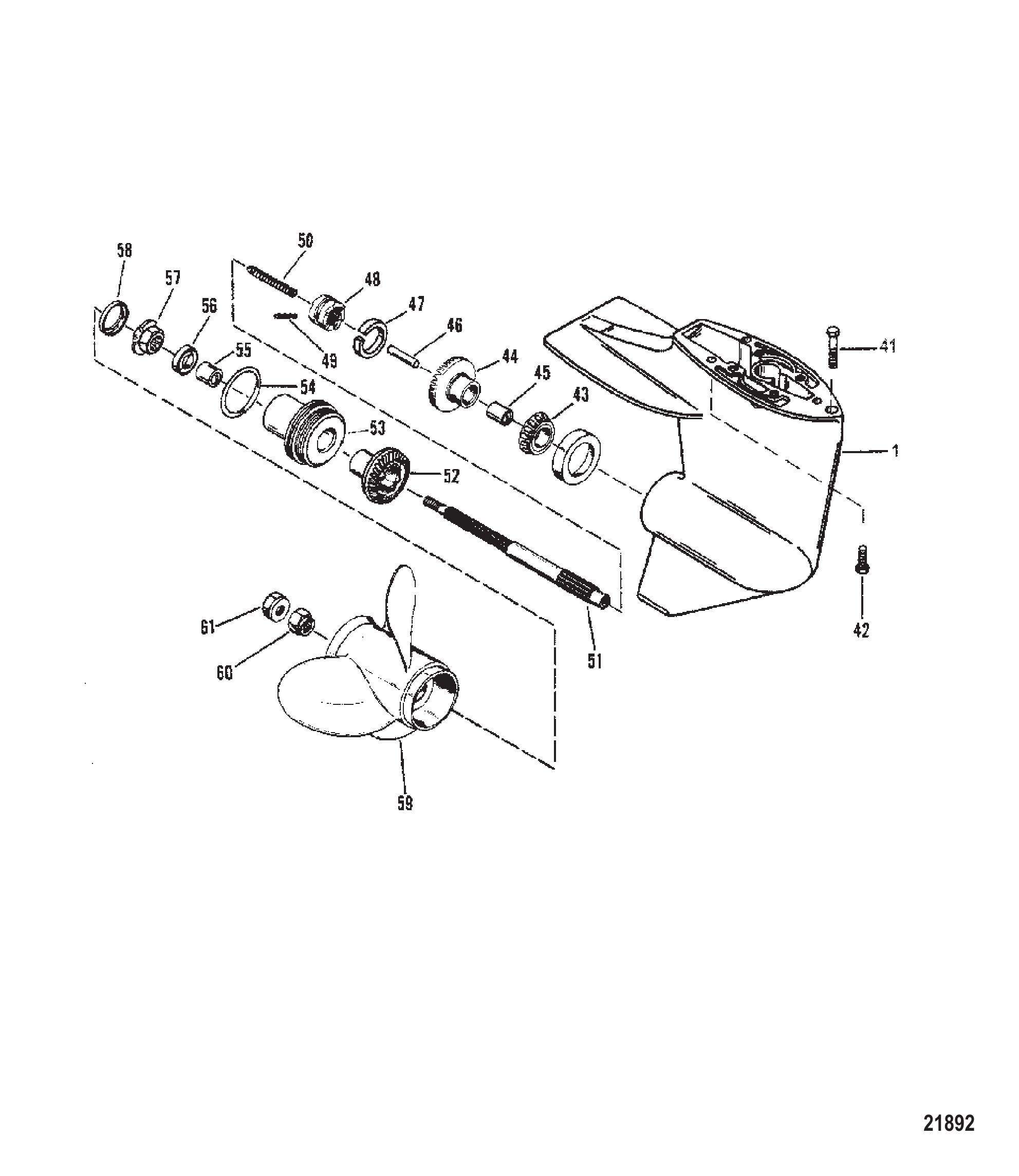 齿轮箱（螺旋桨轴-设计 I-参考驱动轴图纸） Gear Hsg (Propshaft-Design I-Refer to Driveshaft Drawing)