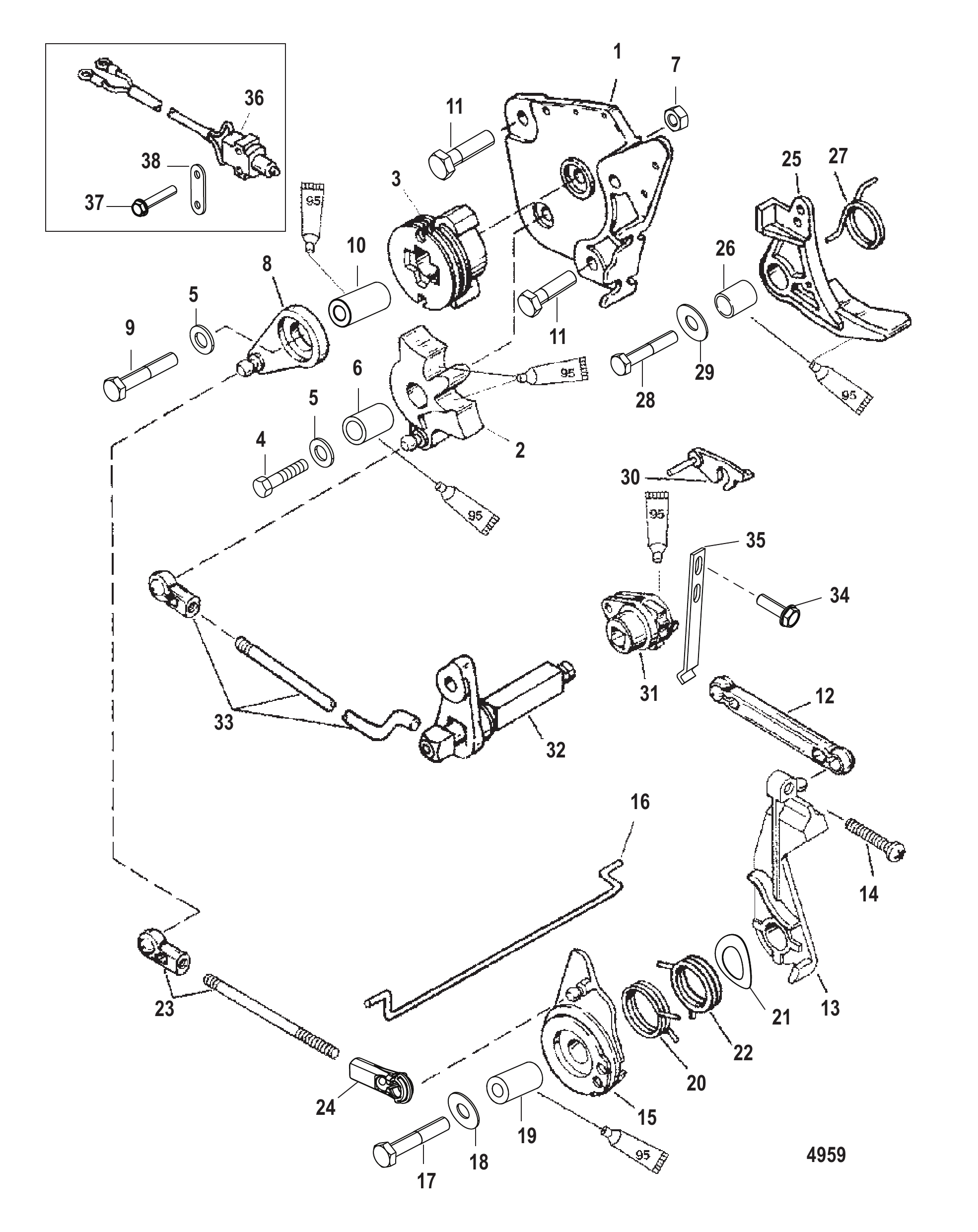 油门和换挡联动装置 Throttle and Shift Linkage