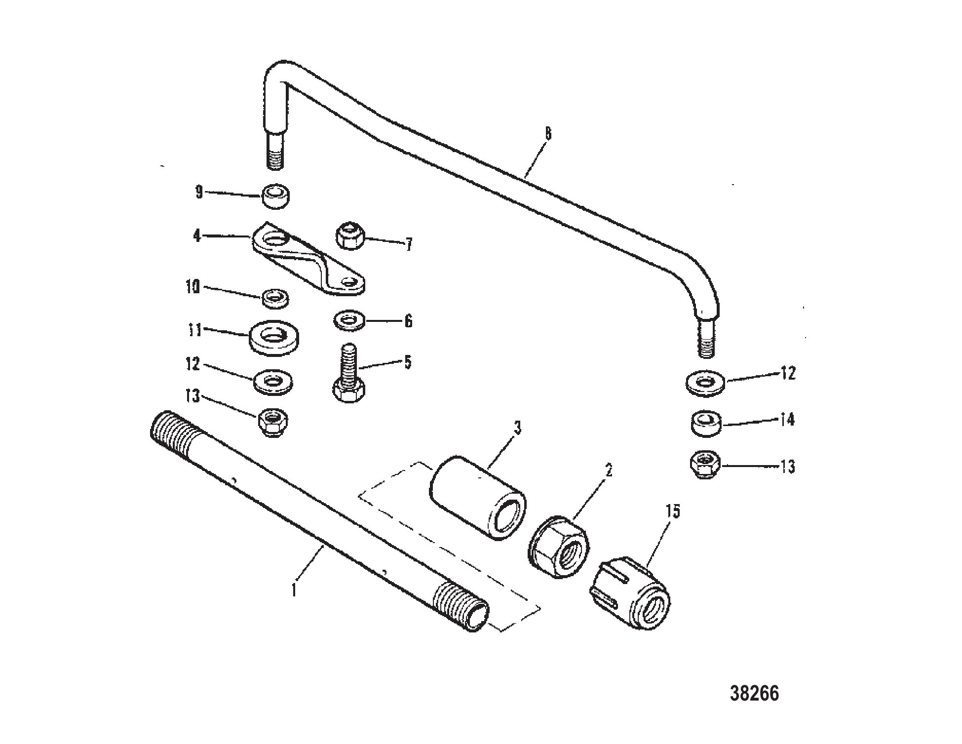 连杆和组件（电动长杆带遥控） LINK ROD AND COMPONENTS (ELECTRIC LONG W/REMOTE CONTROL)