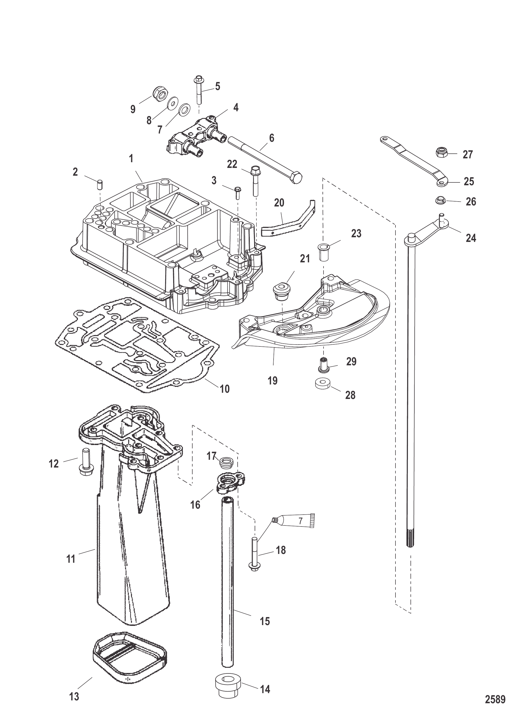 排气板（序列号美国0T800999/比利时0P267999及以下） Exhaust Plate (SN USA-0T800999/ BEL-0P267999 and Below)