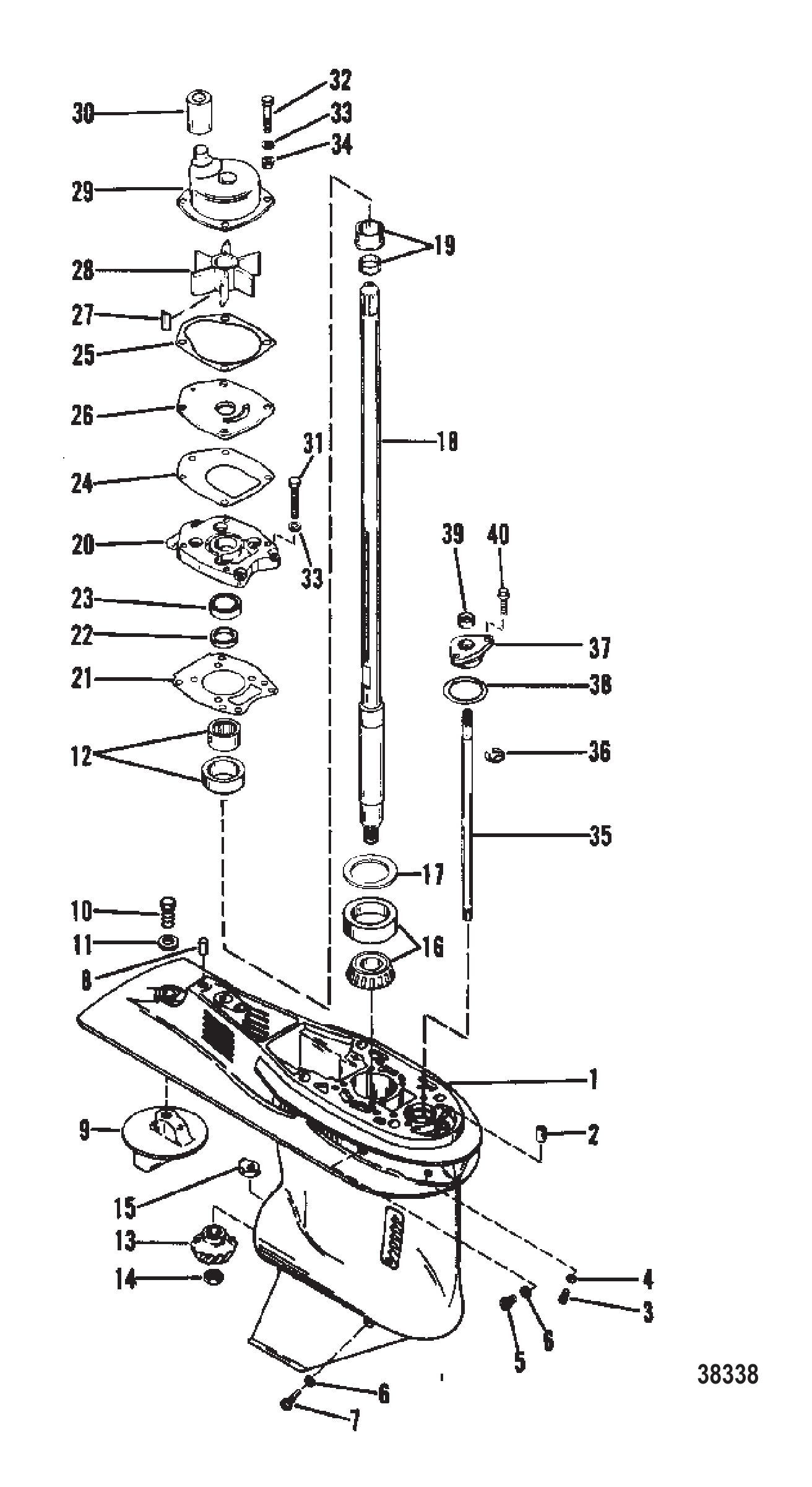 齿轮箱（驱动轴） GEAR HOUSING (DRIVESHAFT)