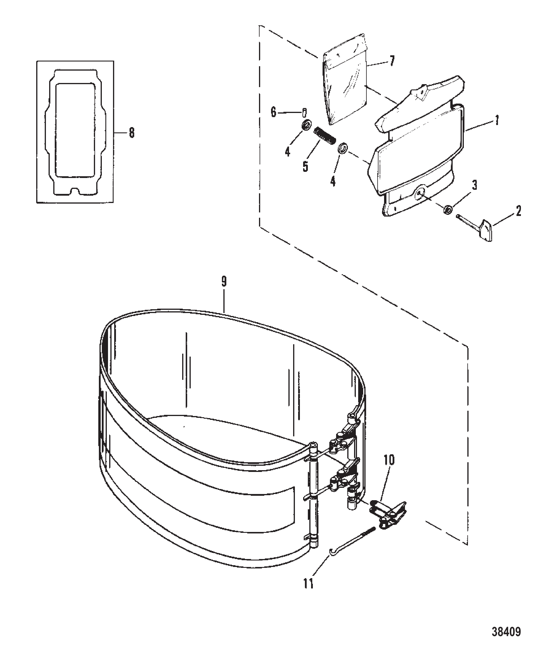 外罩及前盖（黑色） COWLING AND FRONT COVER (BLACK)