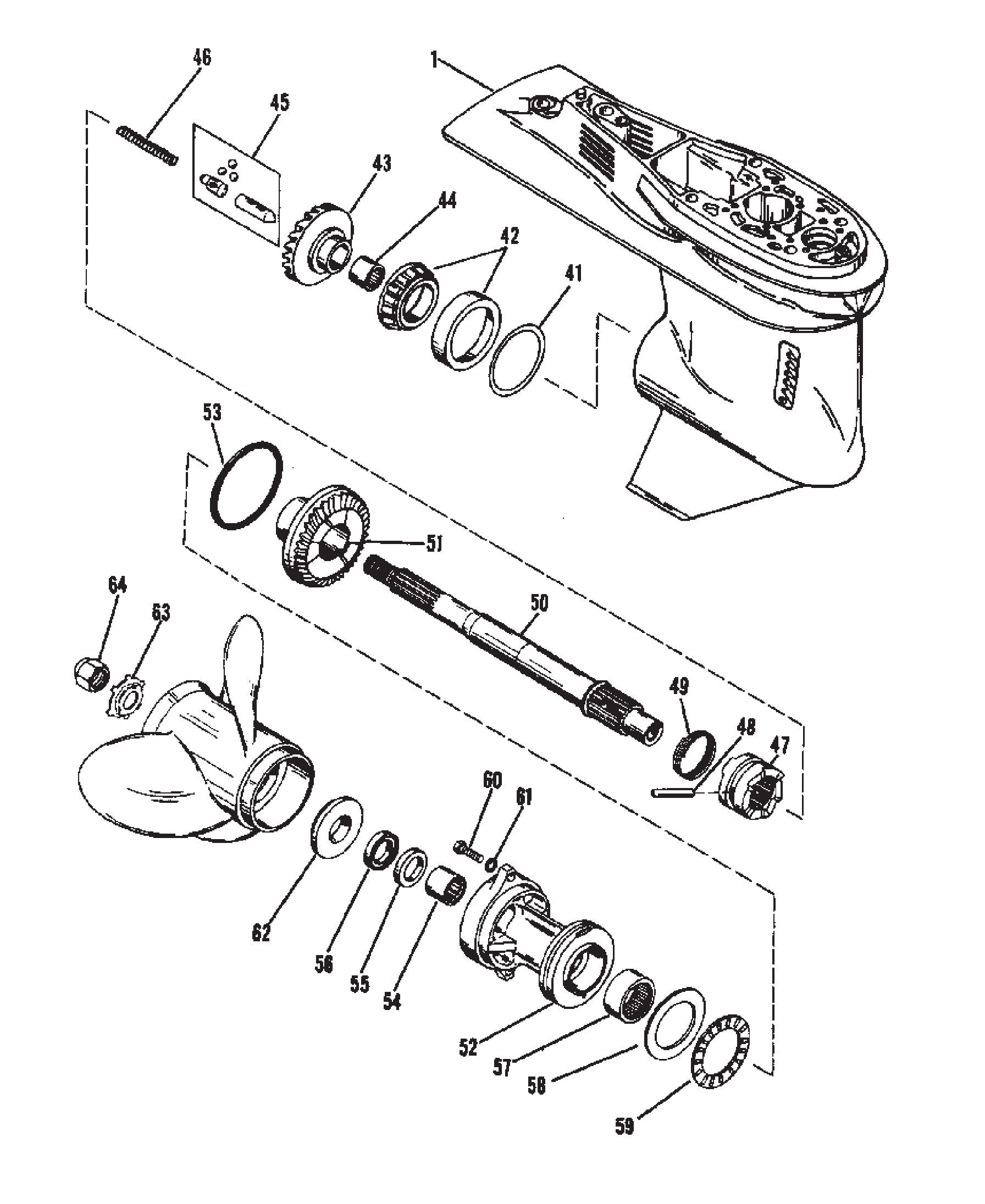 齿轮箱(螺旋桨轴) GEAR HOUSING (PROPELLER SHAFT)