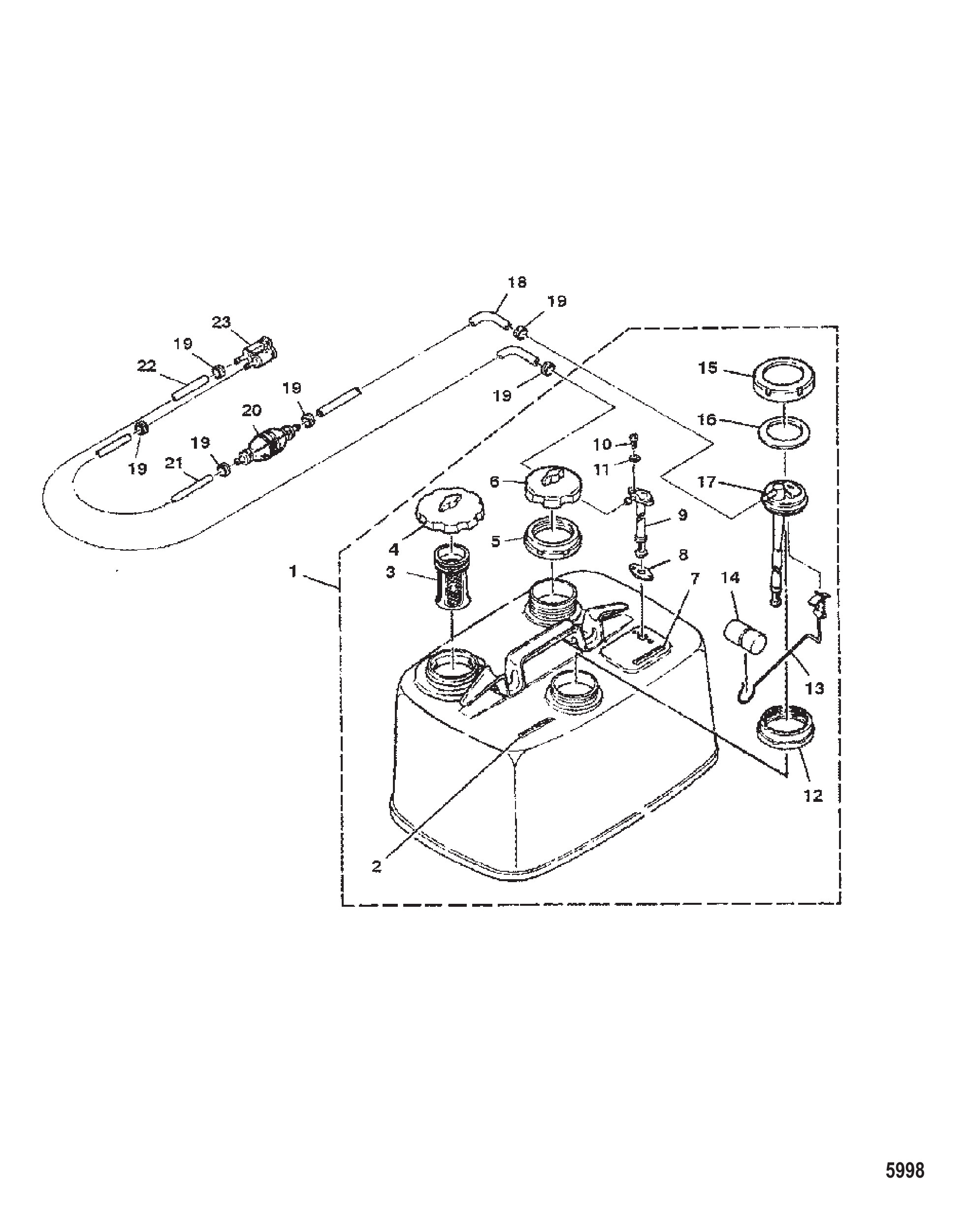 燃油箱/油管（序列号：M-001189/ML-304031及以上） Fuel Tank/Fuel Line (S/N:M-001189/ML-304031 & Above)