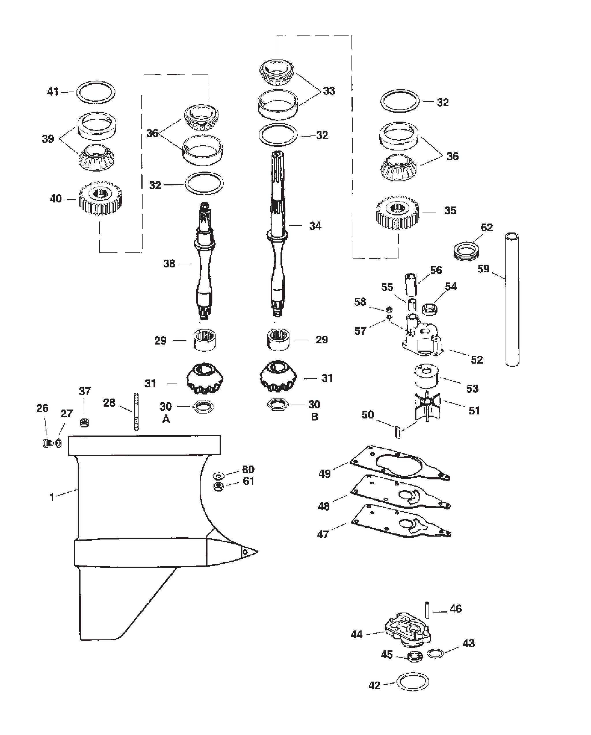 齿轮箱(驱动轴)(IV SSM) GEAR HOUSING (DRIVESHAFT)(IV SSM)