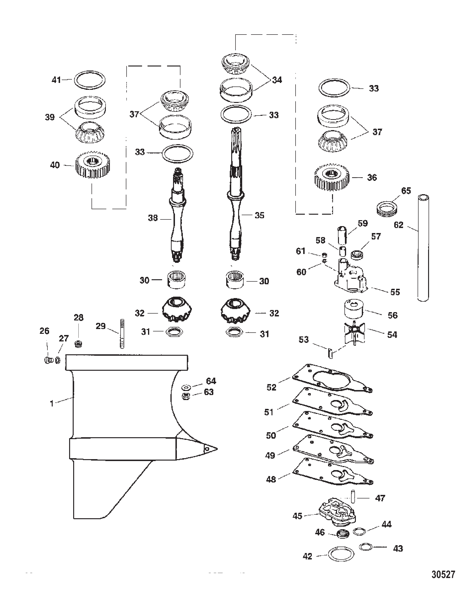 齿轮箱(驱动轴)(VI SSM) GEAR HOUSING (DRIVESHAFT)(VI SSM)
