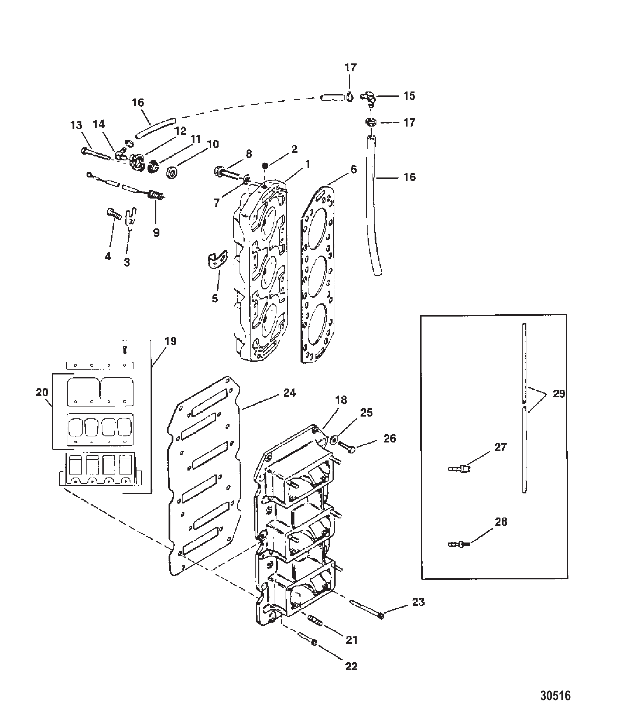 簧片阀组与气缸盖 REED BLOCK AND CYLINDER HEAD