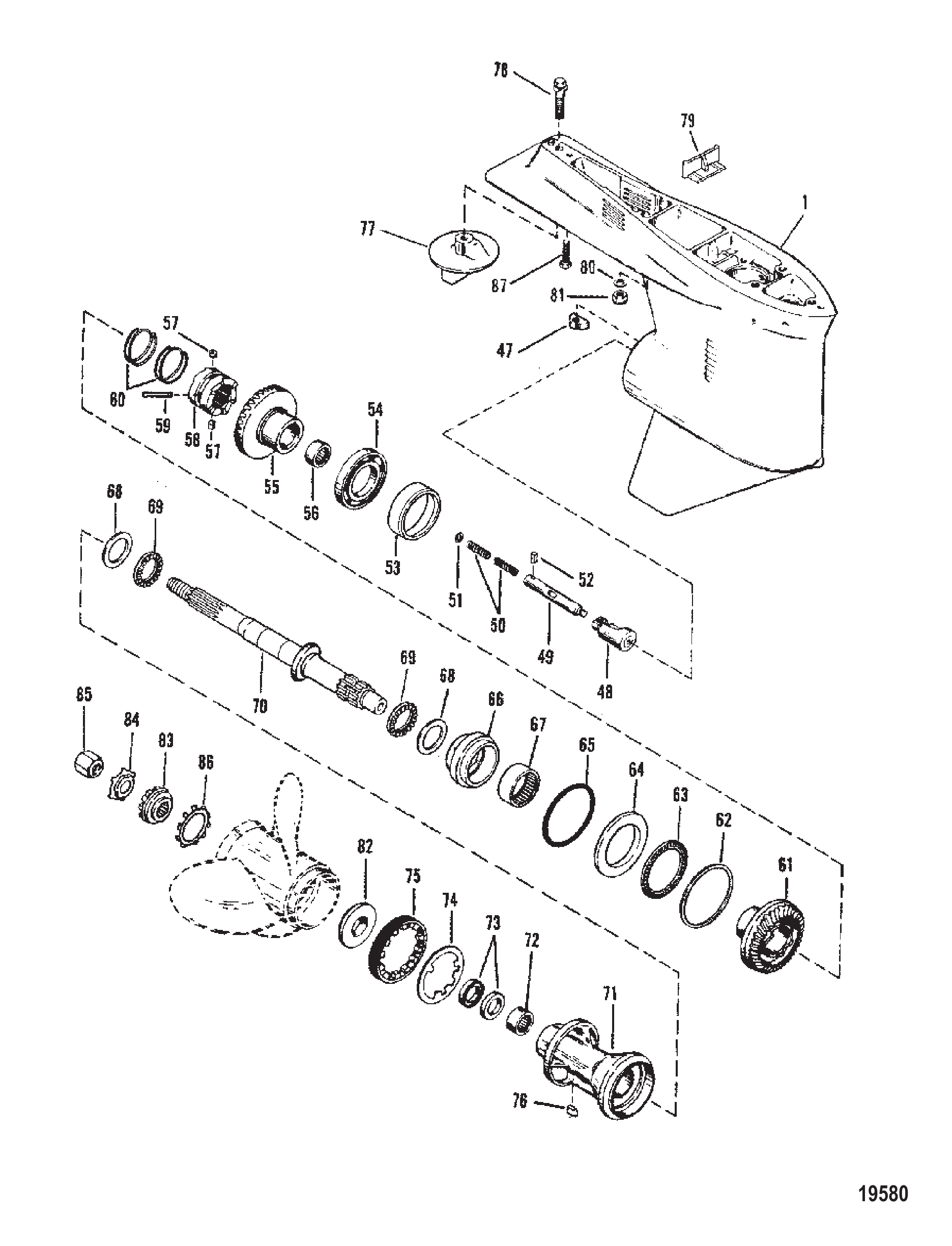 齿轮箱螺旋桨轴-反旋转135/150/175/200型 Gear Housing Propeller Shaft - Counter-135/150/175/200