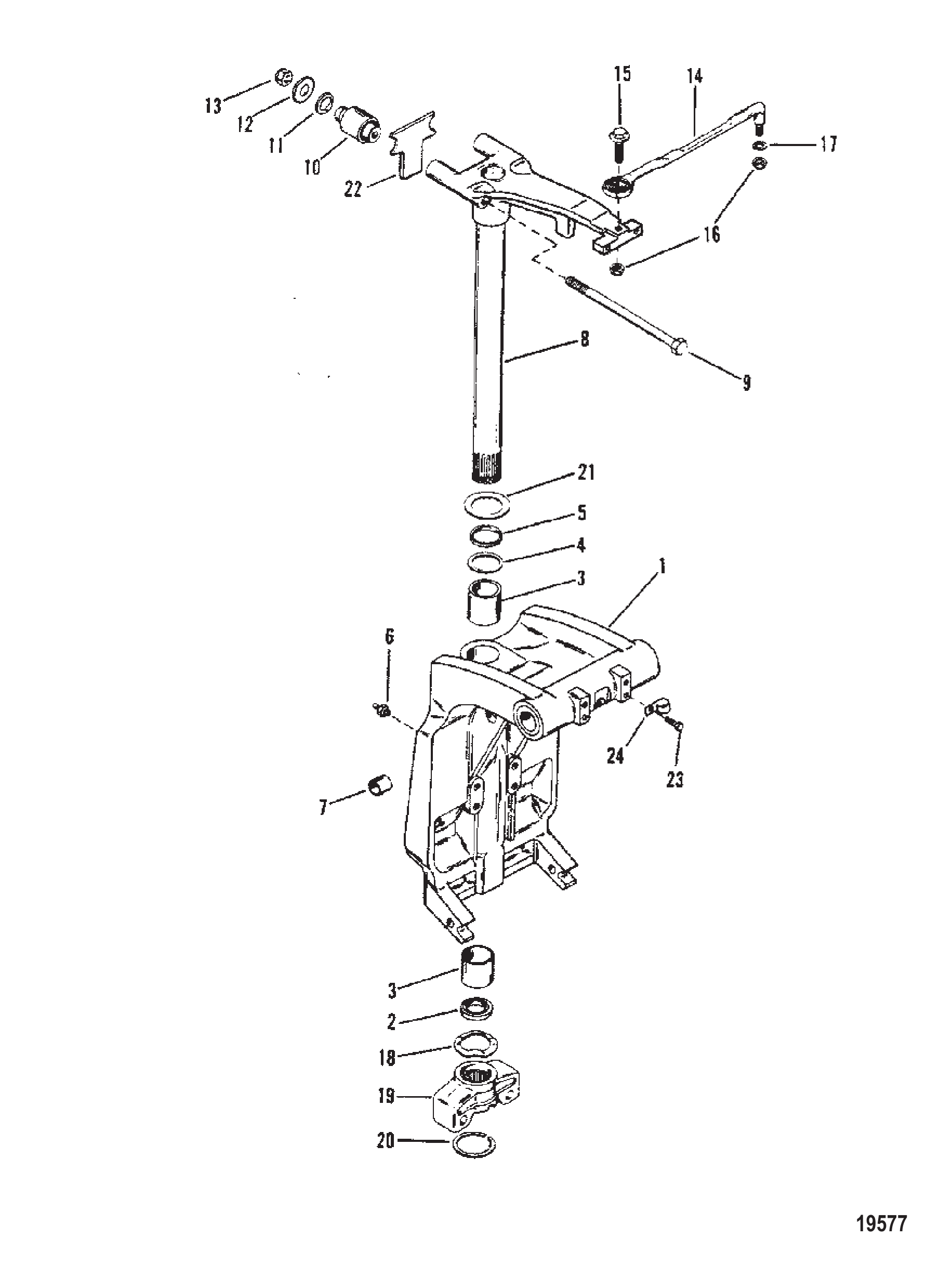 旋转支架(铸件号1499-8710-6) Swivel Bracket (Casting #1499-8710-6)
