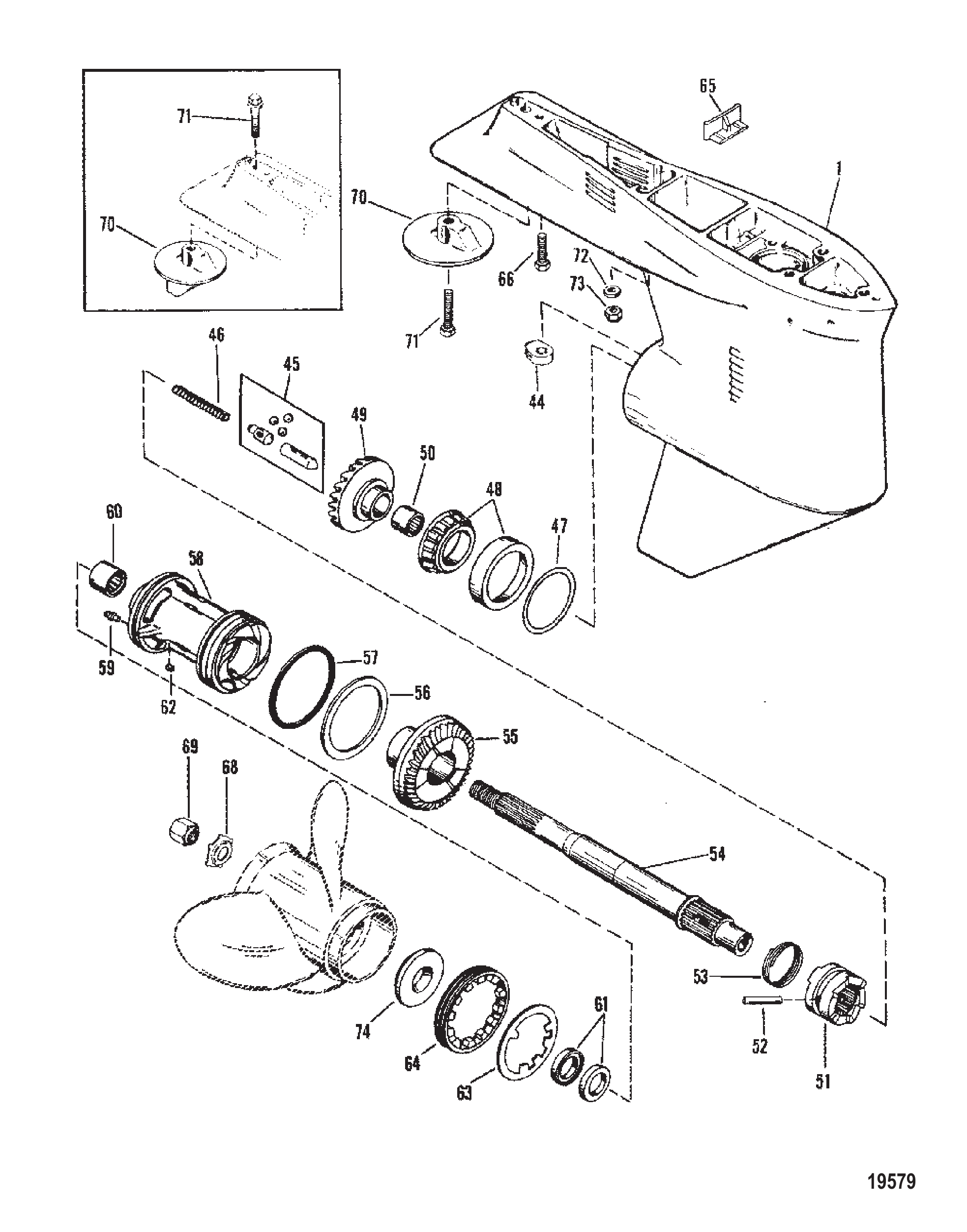 齿轮箱螺旋桨轴-XR4/Magnum II型 Gear Housing Propeller Shaft - XR4/Magnum II