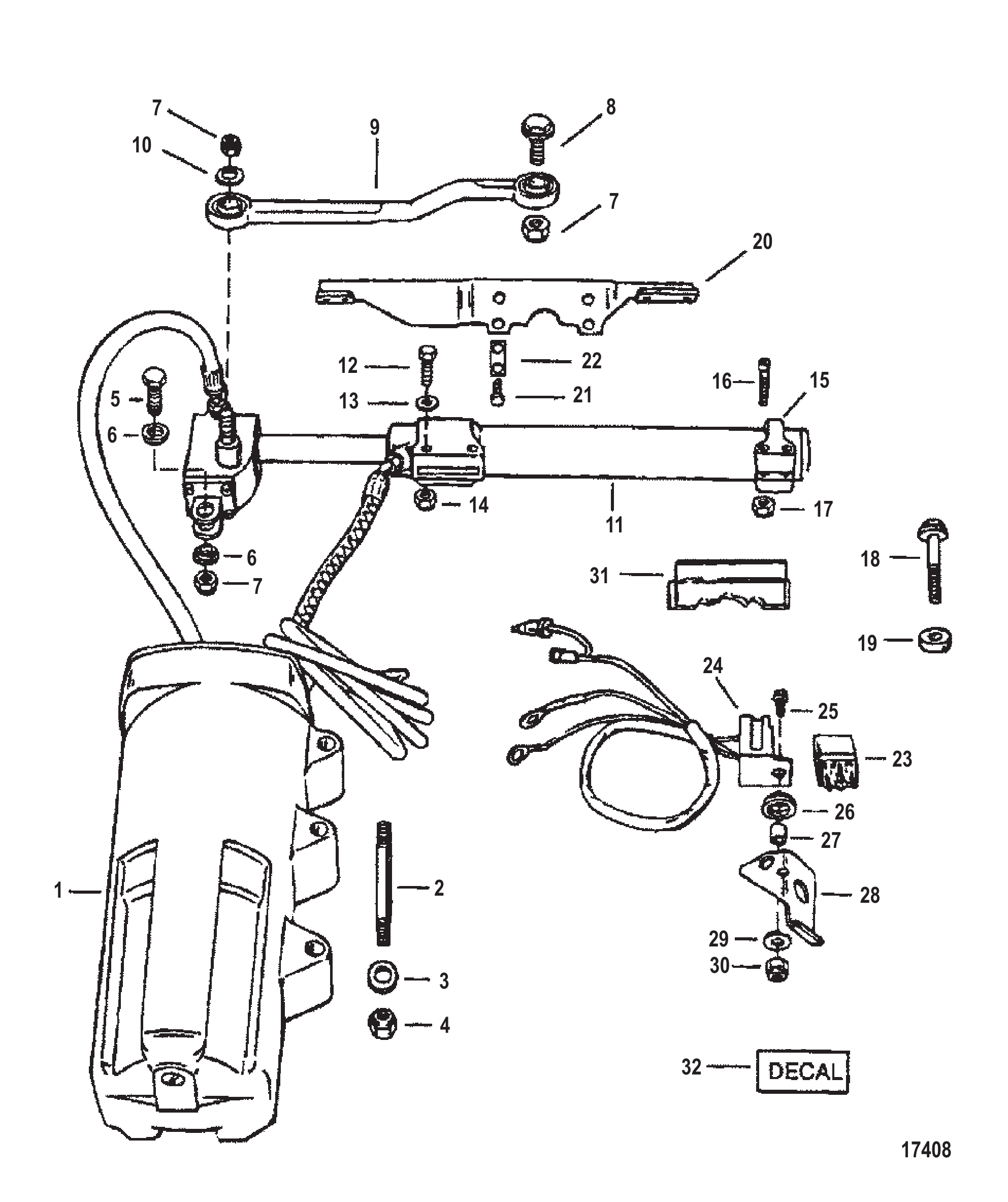 艉板安装动力转向套件 TRANSOM MOUNT POWER STEERING KIT