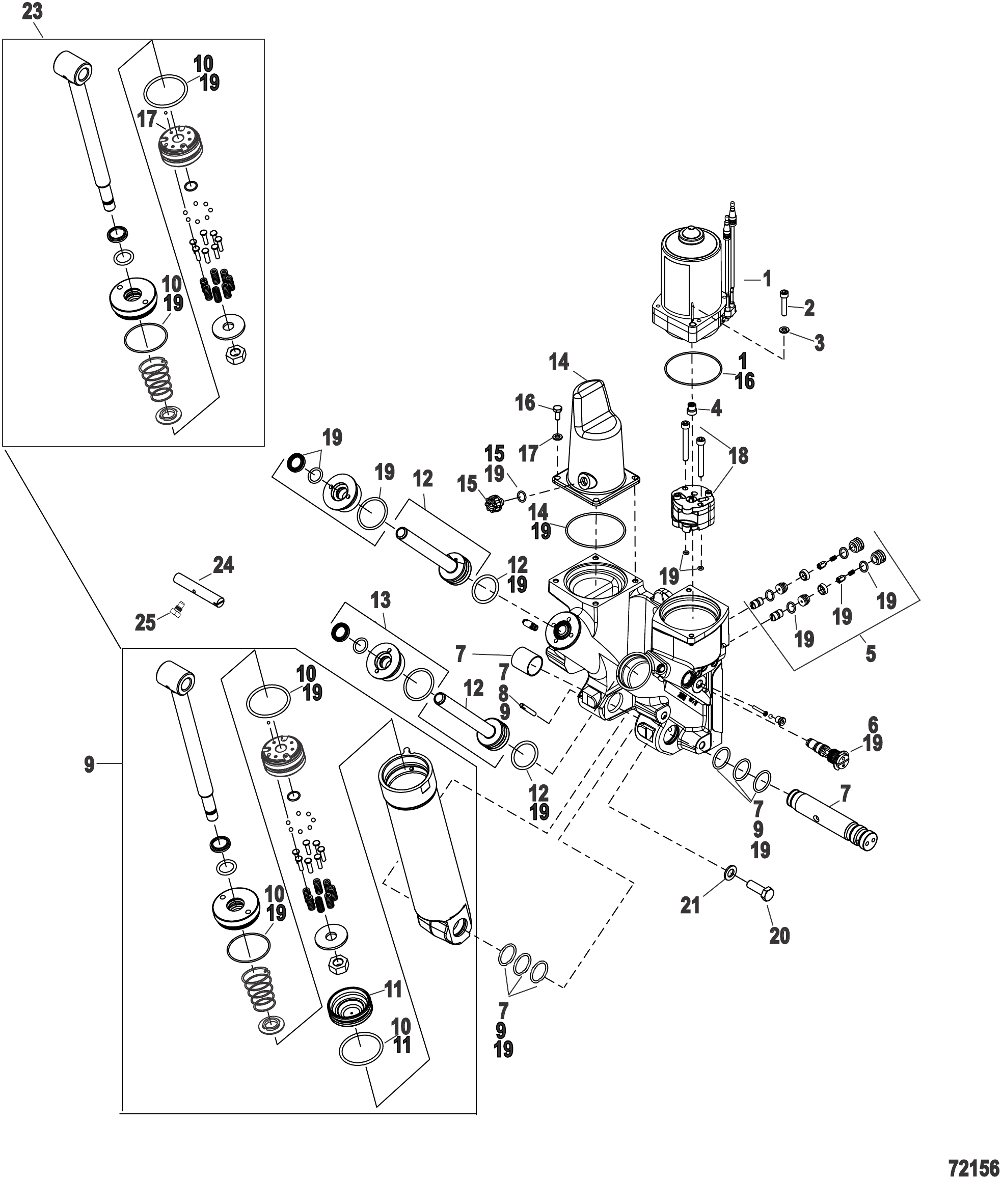 动力升降组件（塑料马达壳体） Power Trim Components Plastic Motor Housing