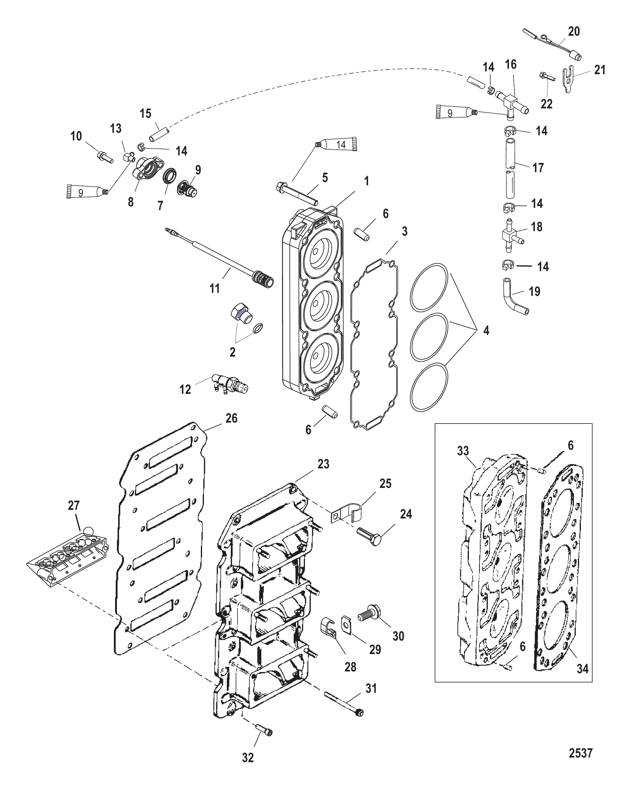 簧片阀组与气缸盖 Reed Block and Cylinder Head
