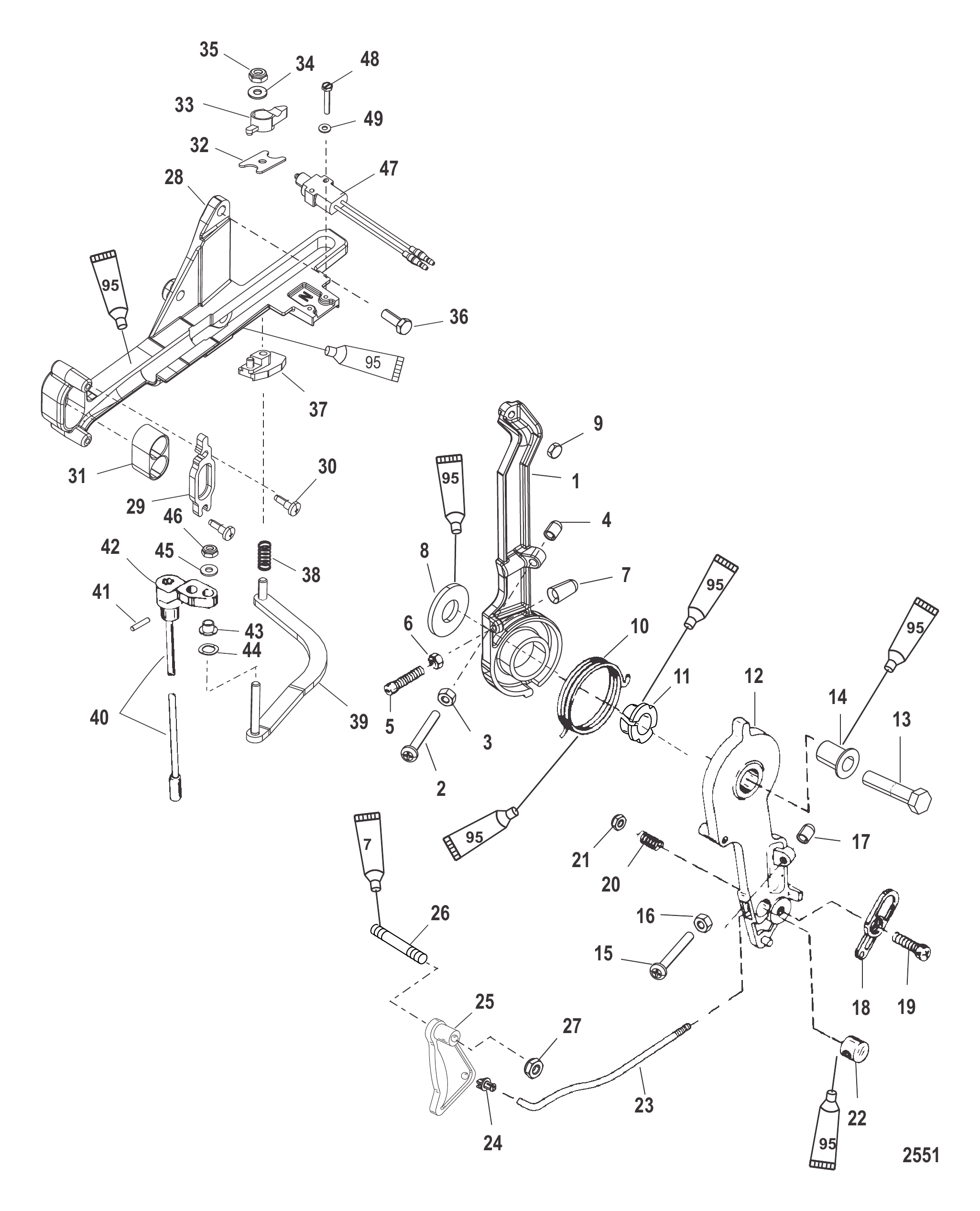 油门杆与换挡轴 Throttle Lever and Shift Shaft