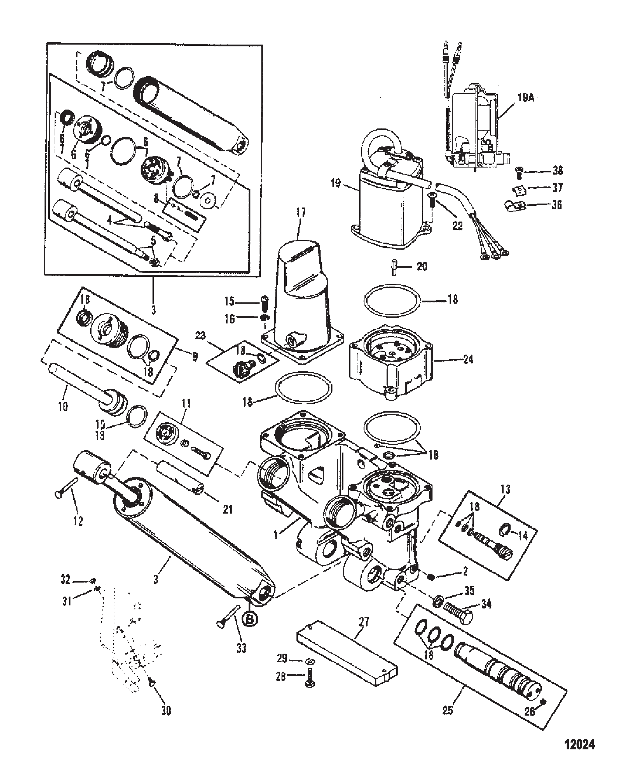 动力升降组件金属马达壳 Power Trim Components Metal Motor Housing