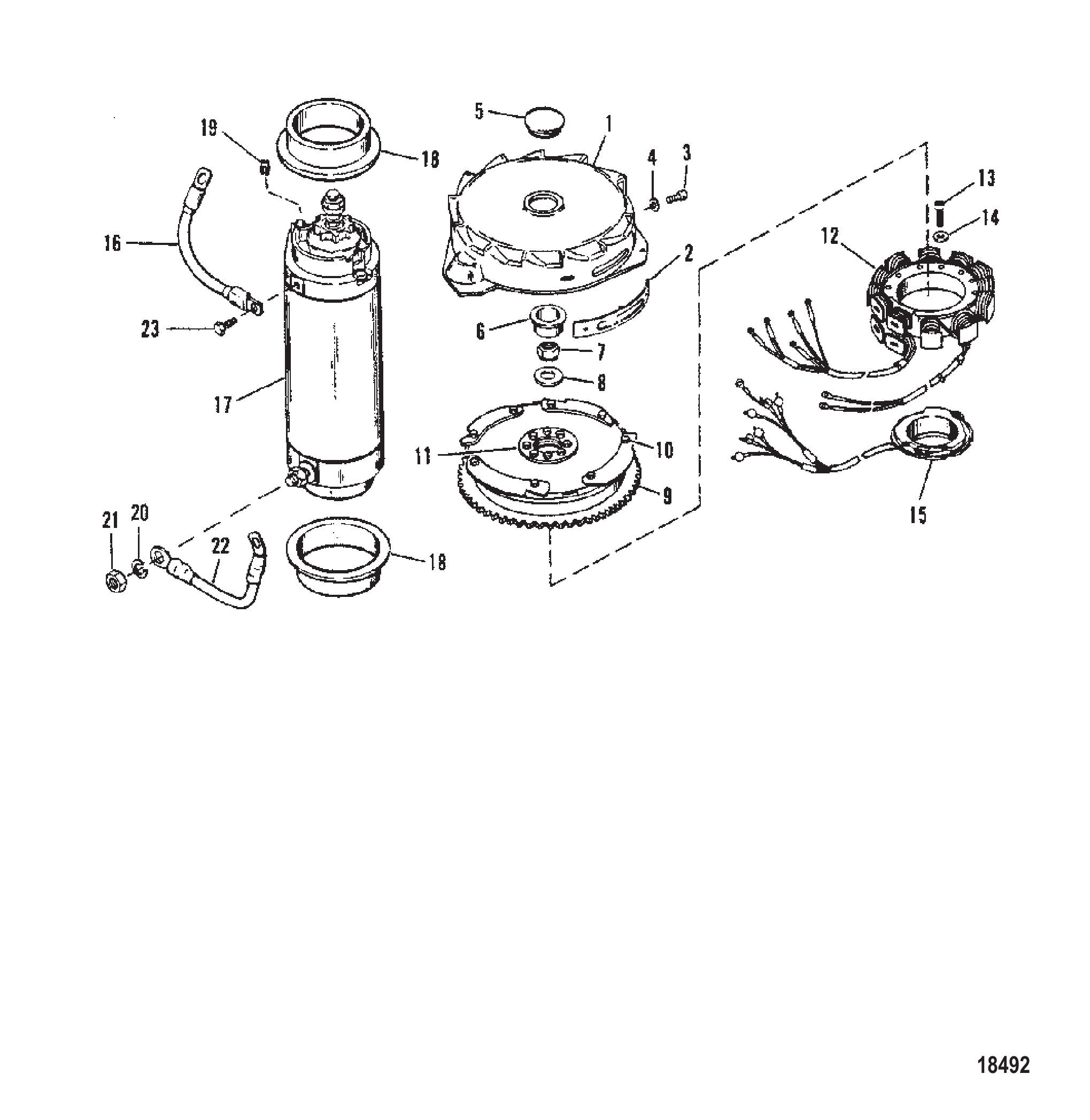 飞轮与启动电机 Flywheel and Starter Motor