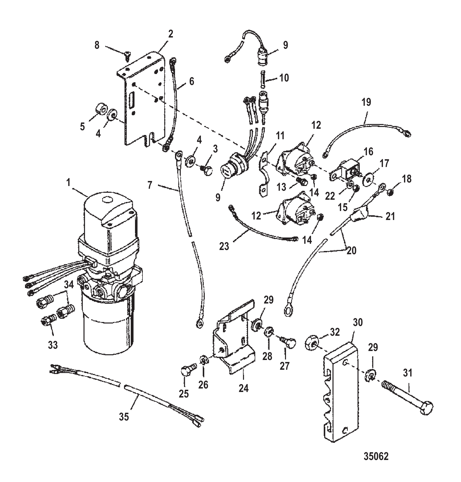液压泵和安装支架 Hydraulic Pump and Mounting Brackets