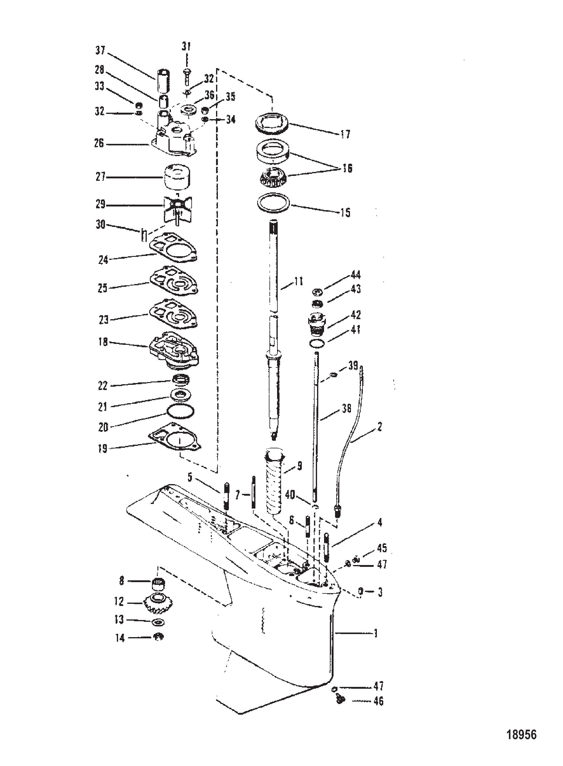 齿轮箱(驱动-标准/反旋转) GEAR HOUSING (DRIVE-STANDARD/COUNTER ROTATION)
