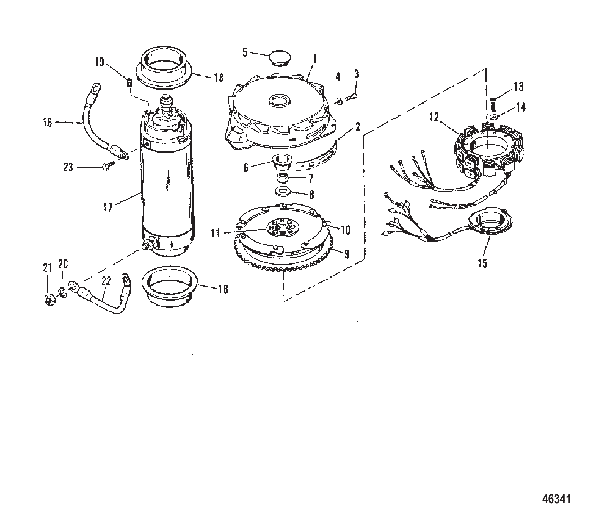 飞轮/启动马达 FLYWHEEL/STARTER MOTOR