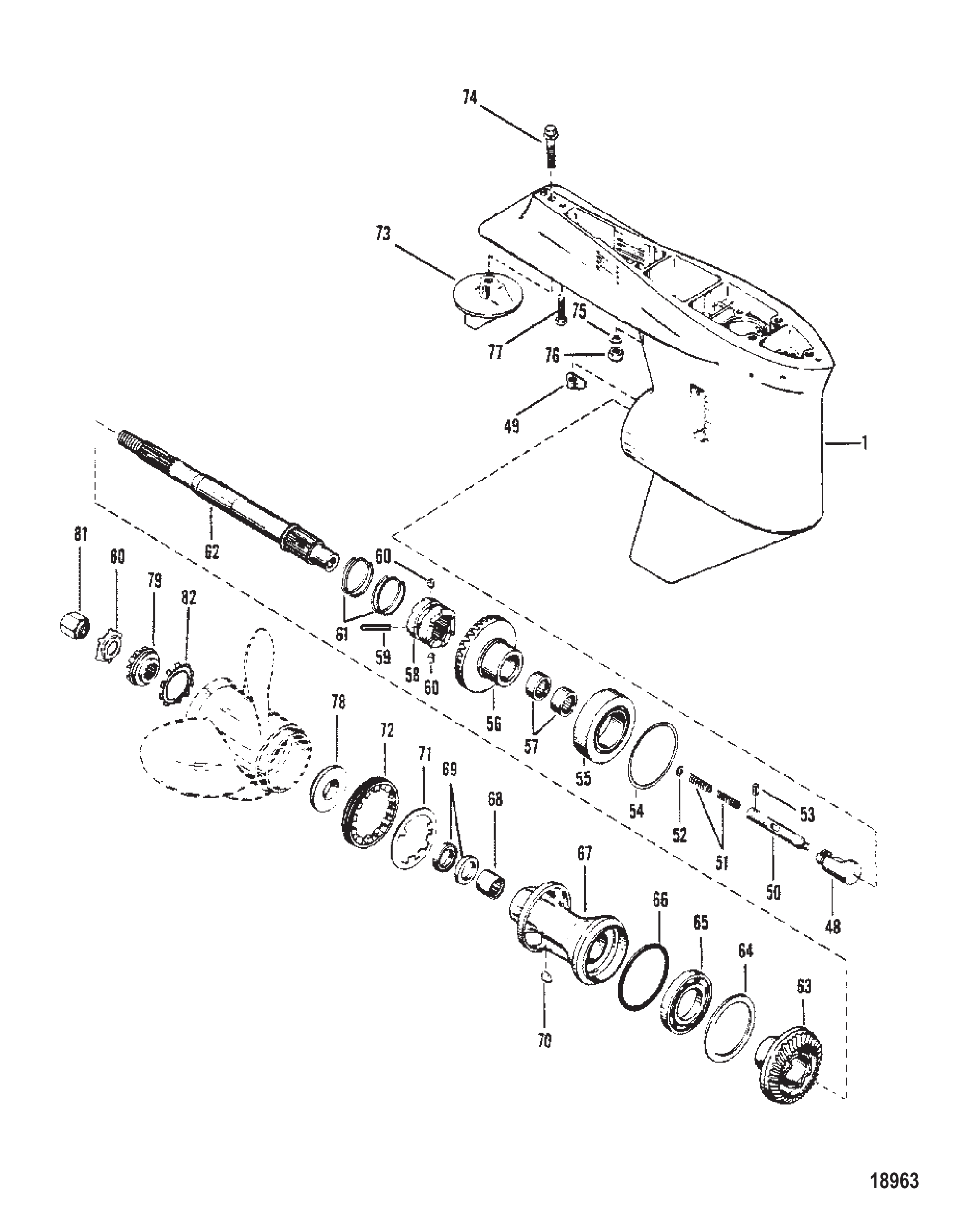 齿轮箱(螺旋桨轴)1.86:1减速比-15齿小齿轮 Gear Housing (Propshaft) 1.86:1 Ratio-15 Teeth Pinion Gear
