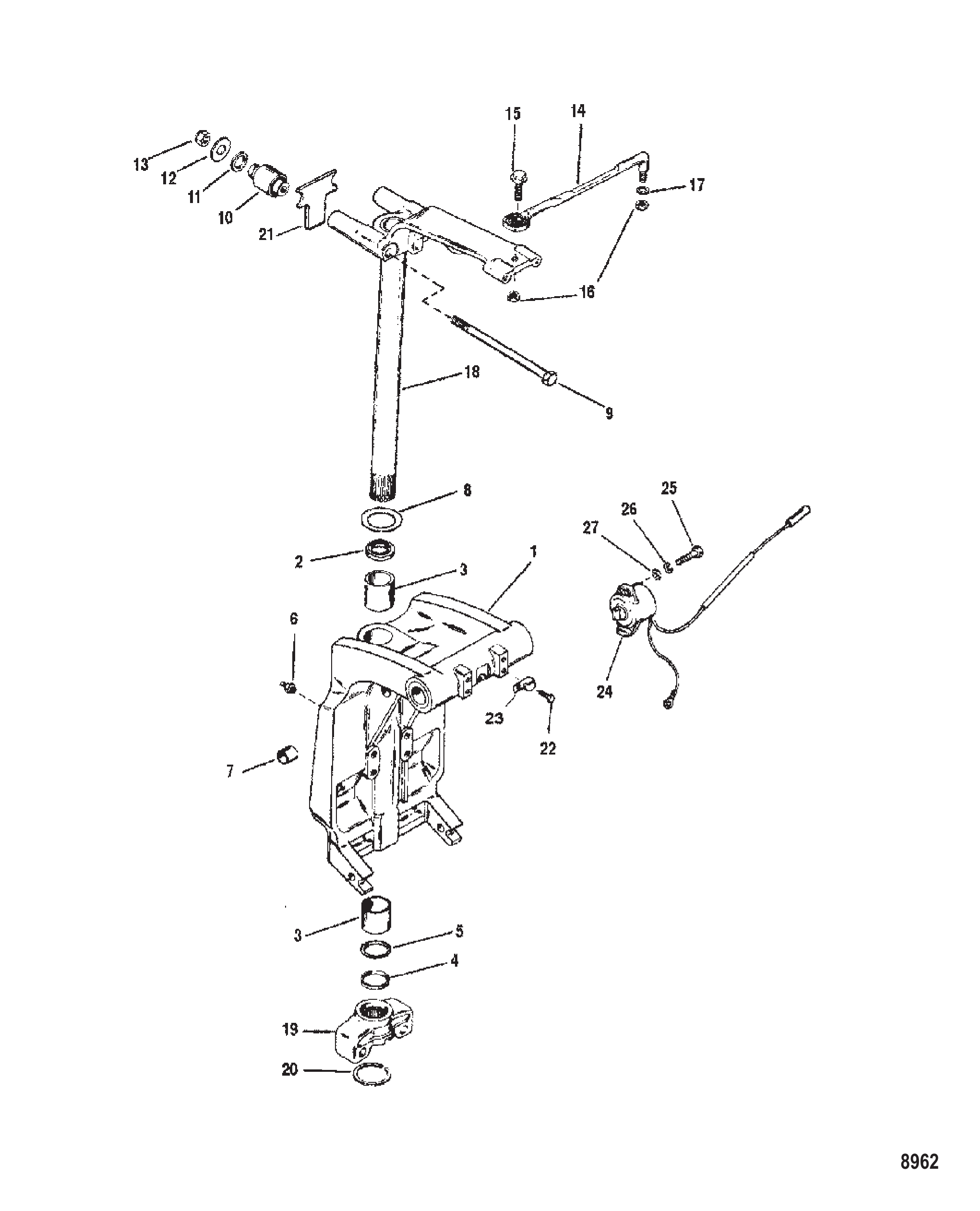 旋转支架(铸件号1499-8710-7) Swivel Bracket (Casting #1499-8710-7)
