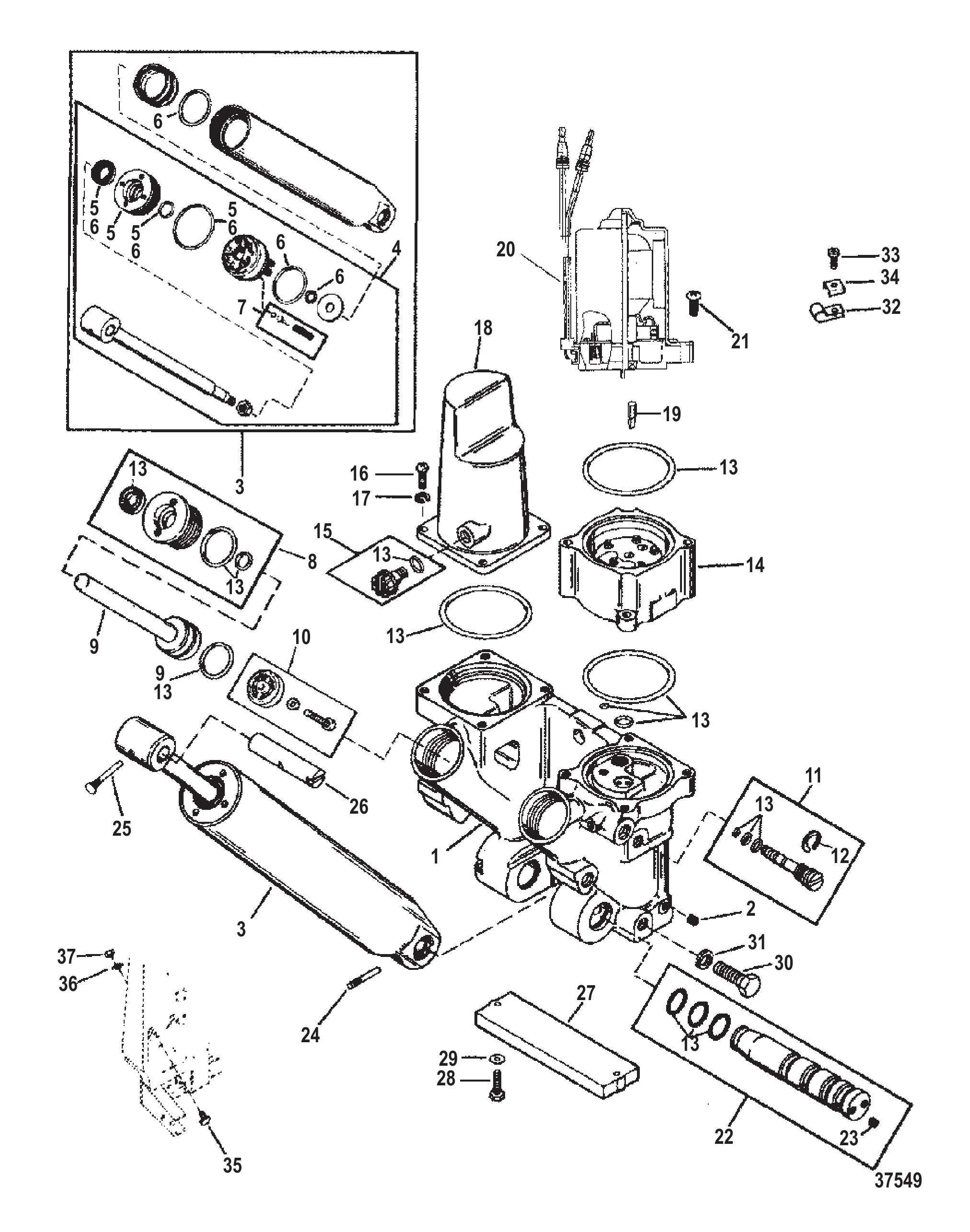 动力升降组件（金属马达壳体） POWER TRIM COMPONENTS Metal Motor Housing