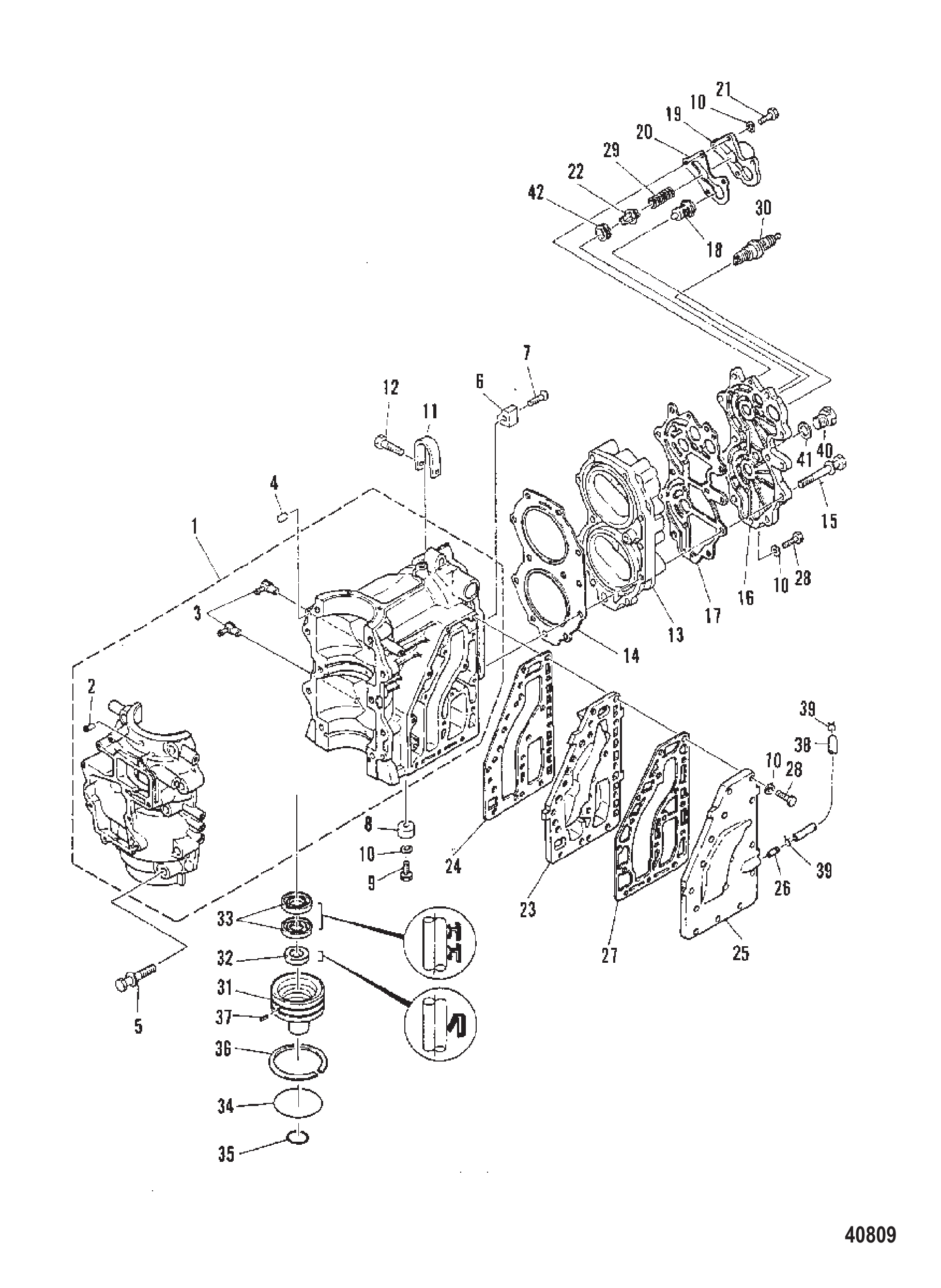 曲轴箱和气缸盖 CRANKCASE AND CYLINDER HEAD