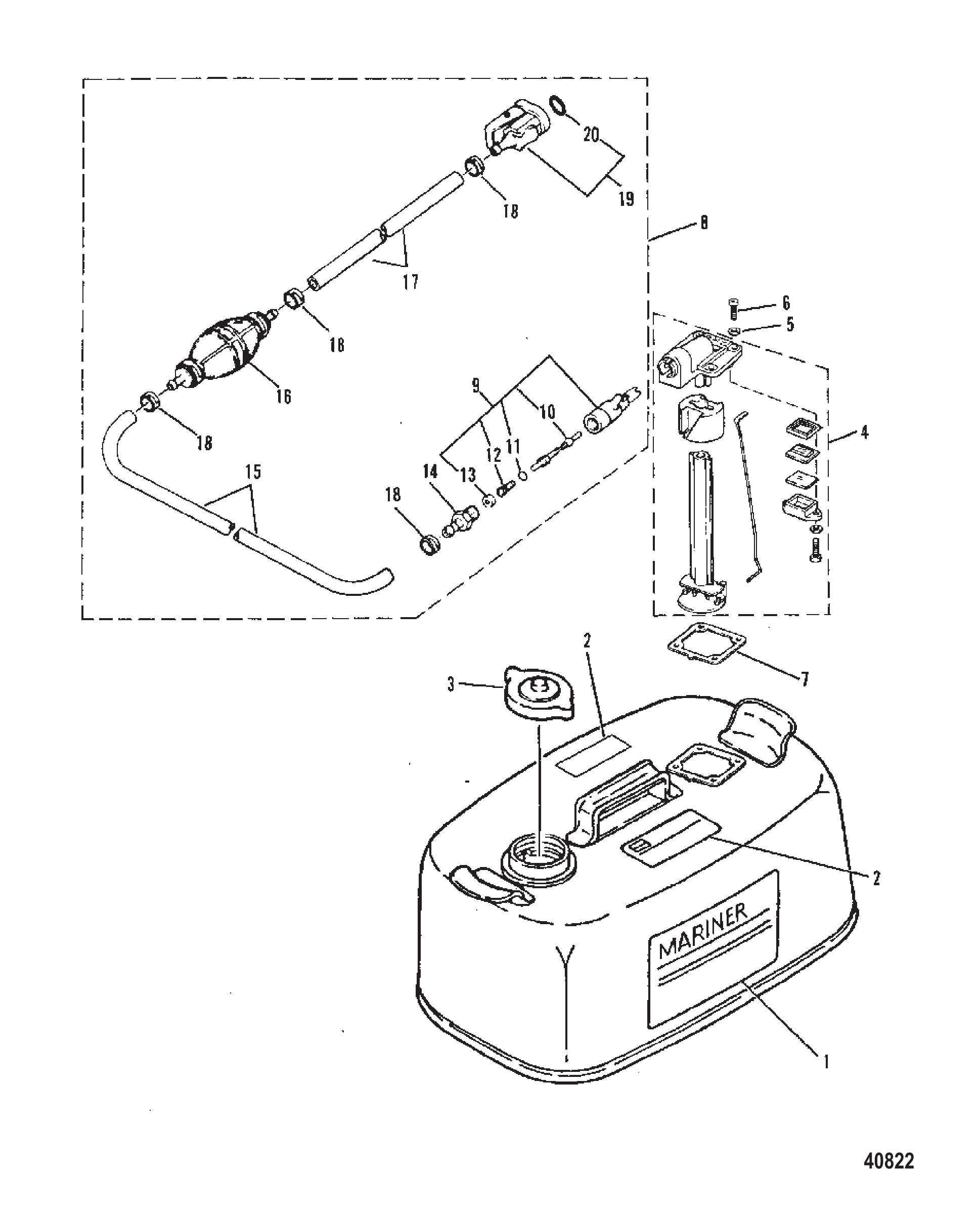 燃油箱与燃油管路总成（原厂配件） FUEL TANK AND FUEL LINE ASSEMBLY (ORIGINAL EQUIPMENT)