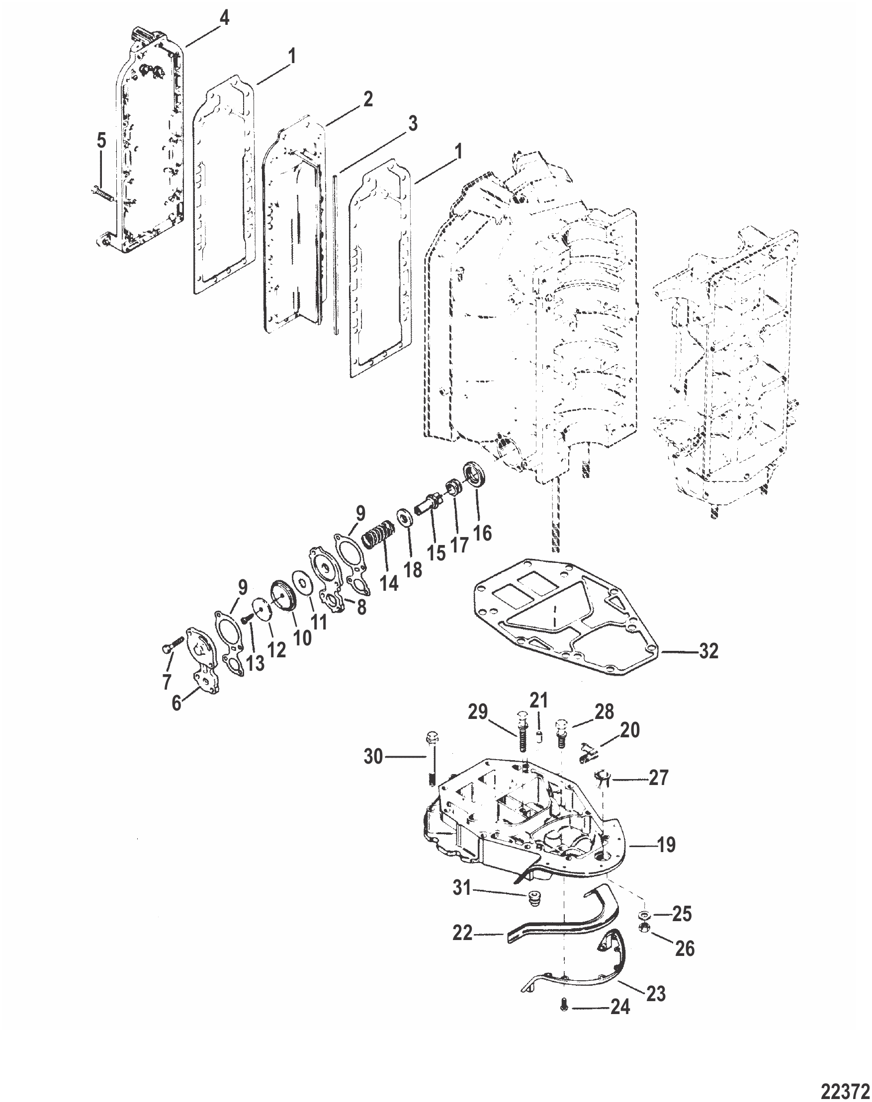 Exhaust Manifold and Exhaust Plate