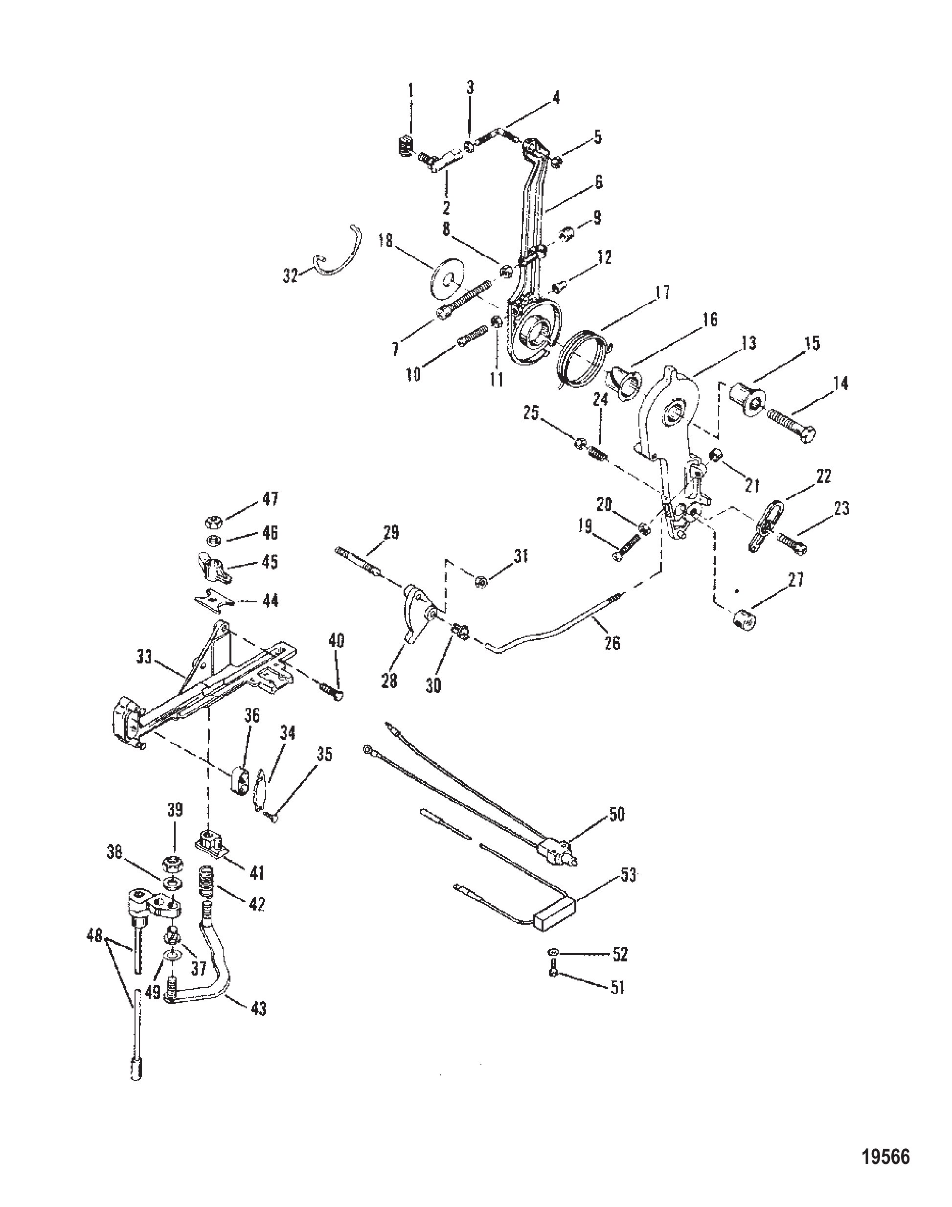 Throttle Lever and Shift Shaft
